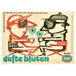 Advertising Poster Dufte Bluten Herricht Preil GDR Comic Duo Midcentury Modern