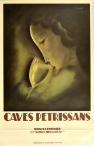 Advertising Poster Caves Petrissans Paris Wine Restaurant
