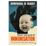 Propaganda Poster Diphtheria Deadly Immunisation Vaccination Health