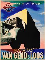 Advertising Poster Van Gend en Loos Transportation Truck Art Deco