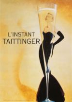 Advertising Poster L'Instant Taittinger Champagne Grace Kelly Design