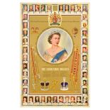 Advertising Poster Coronation Regalia National Savings Queen Elizabeth II