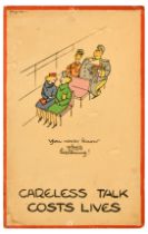 War Poster Careless Talk Fougasse Transport WWII