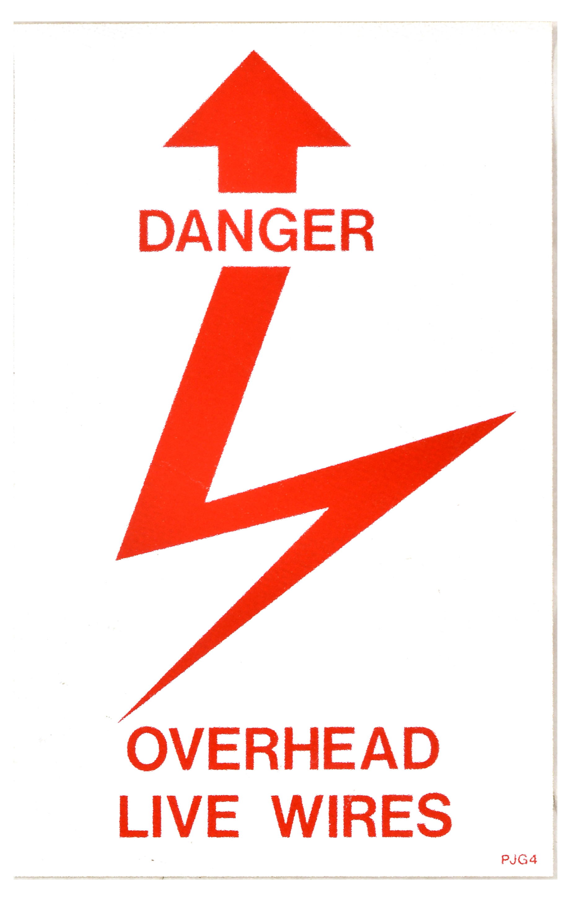 Travel Poster Danger Sticker Overhead Live Wires