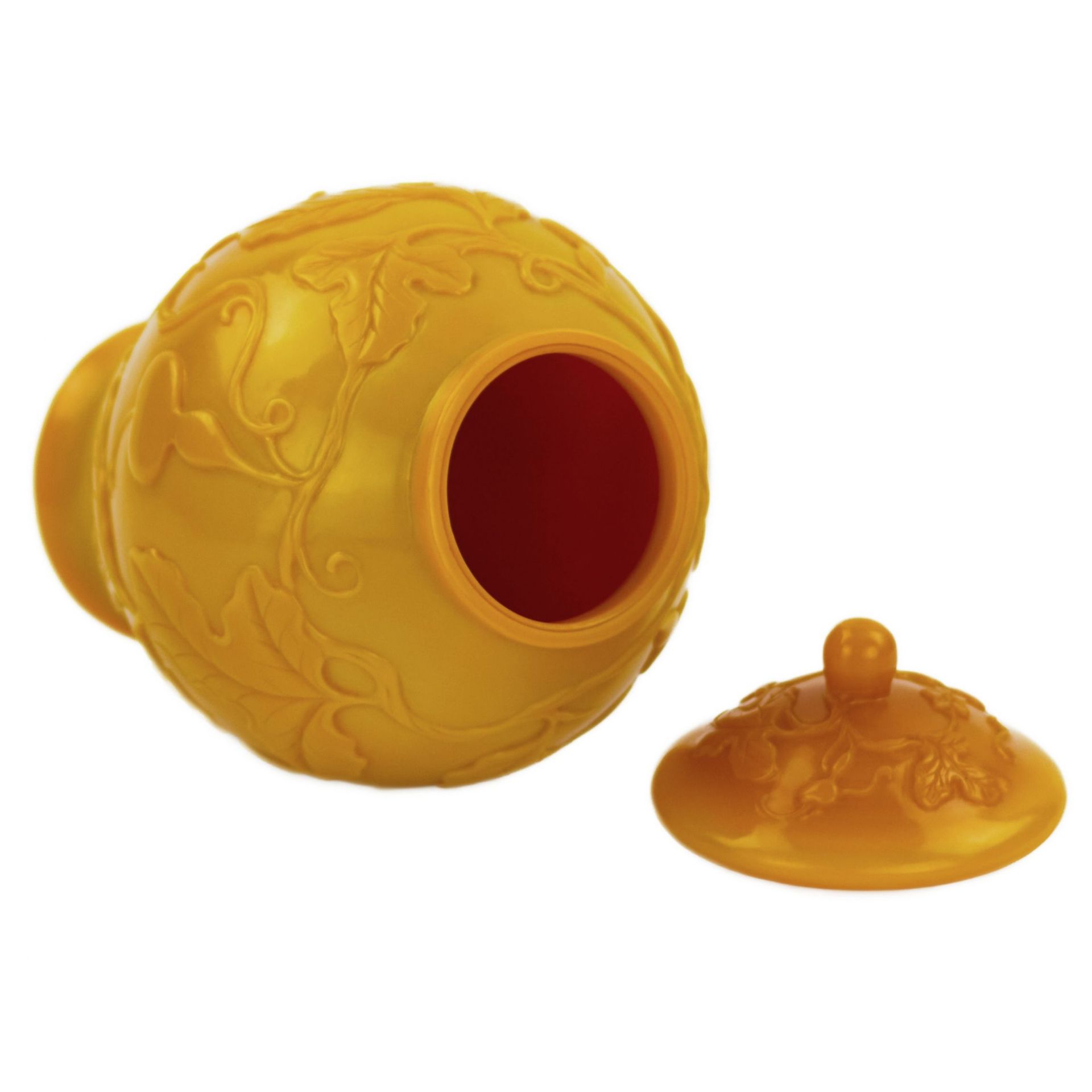Chinese yellow Beijing glass urn vase from the 19th century. - Bild 5 aus 7