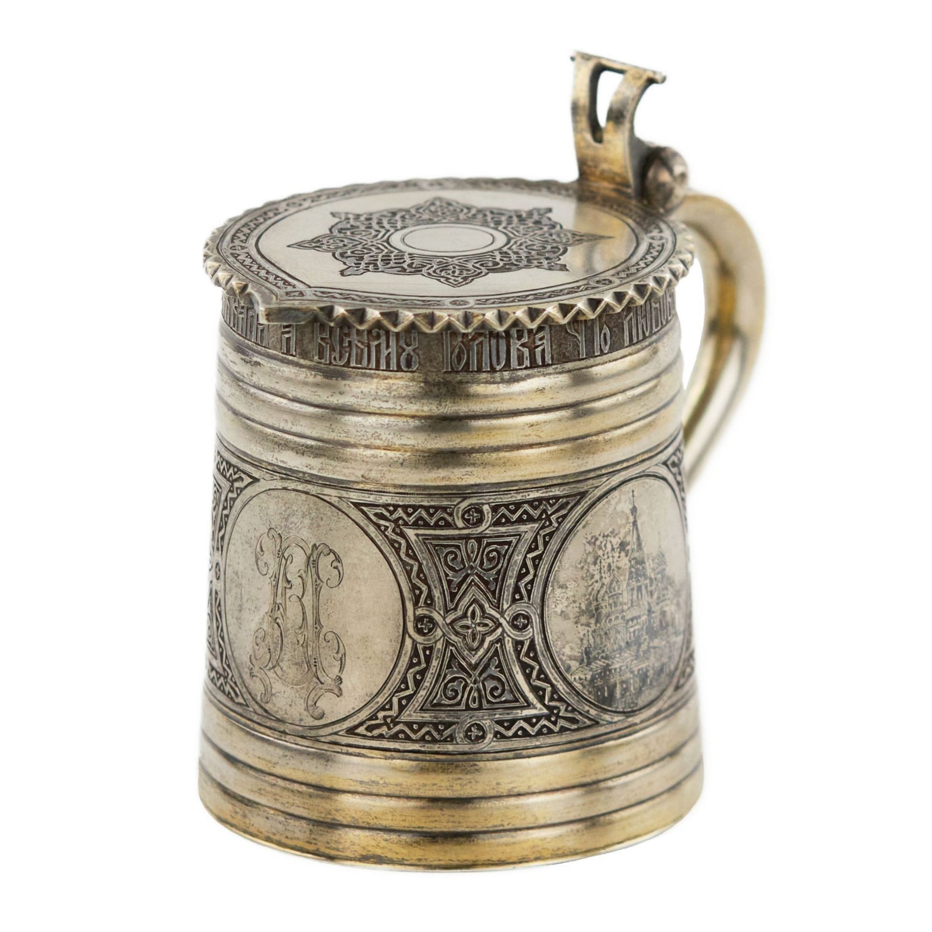Russian beer mug made of silver. P. Ovchinnikov. 1871 - Bild 12 aus 12