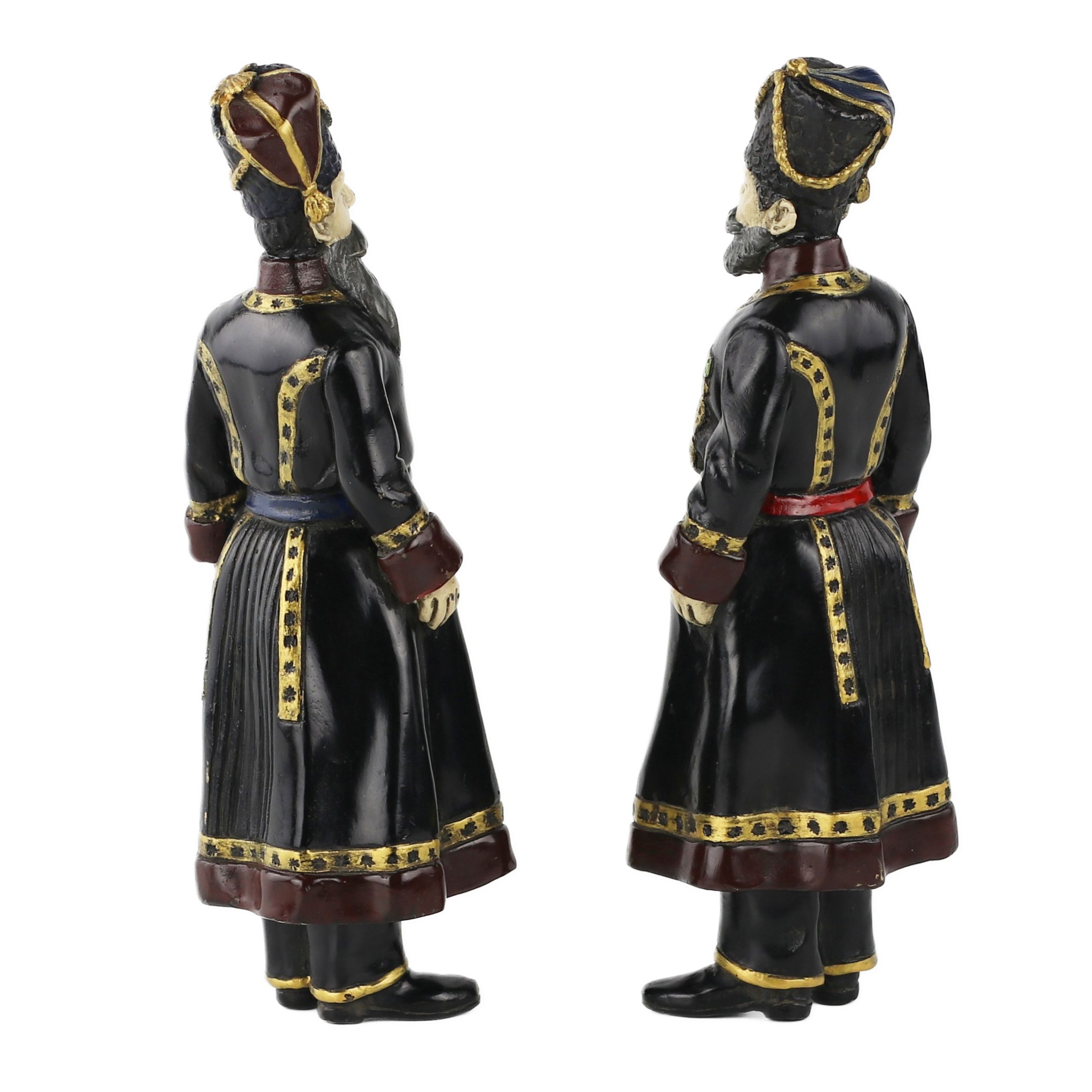 Pair of bronze figures of Russian Cossacks, personal guard of the Imperial Family. In the style of F - Image 3 of 8