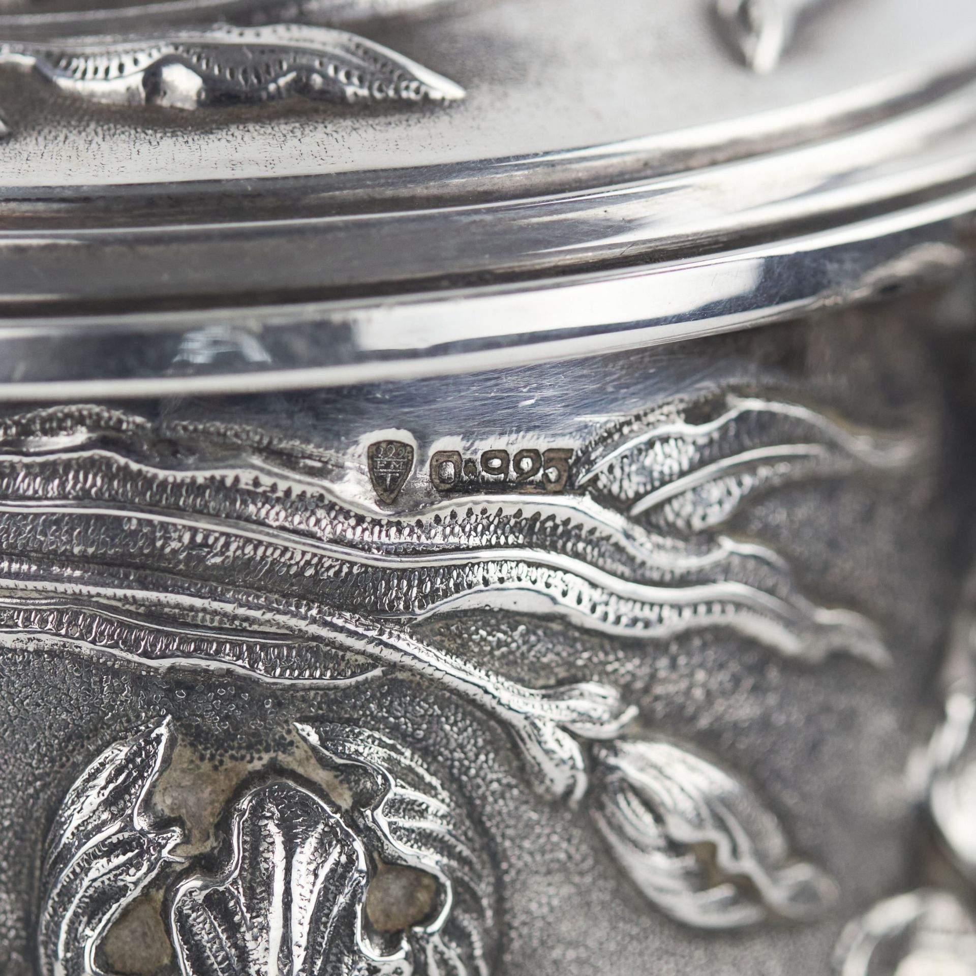 Crystal jug in silver from the Art Nouveau era. - Bild 8 aus 8