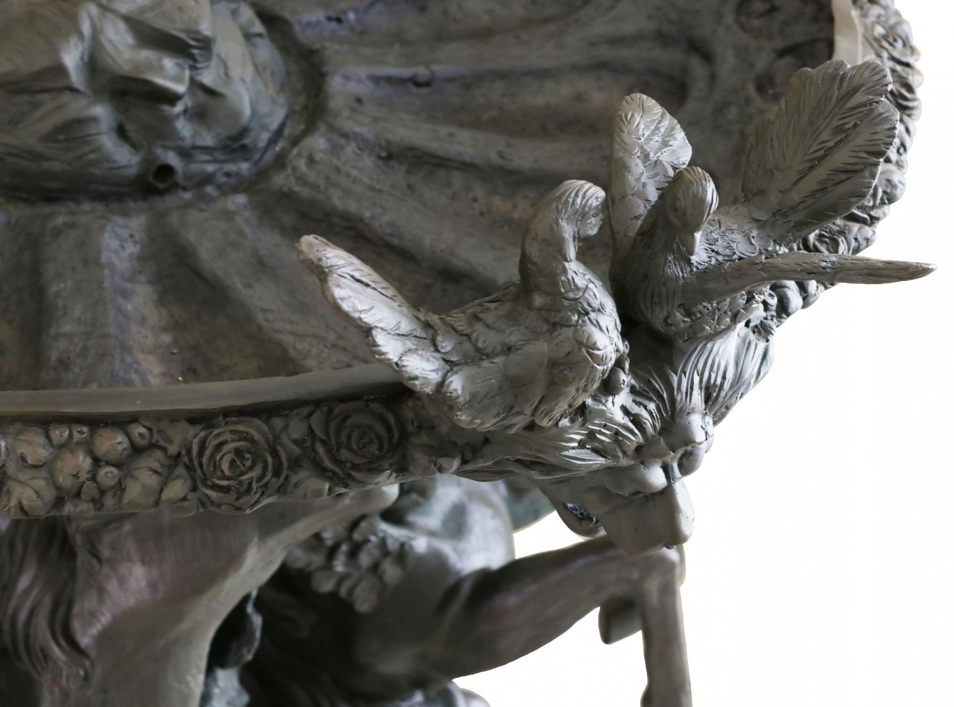 Large bronze fountain with two bowls by Francis Joseph Duret (1804-1865). - Bild 8 aus 8