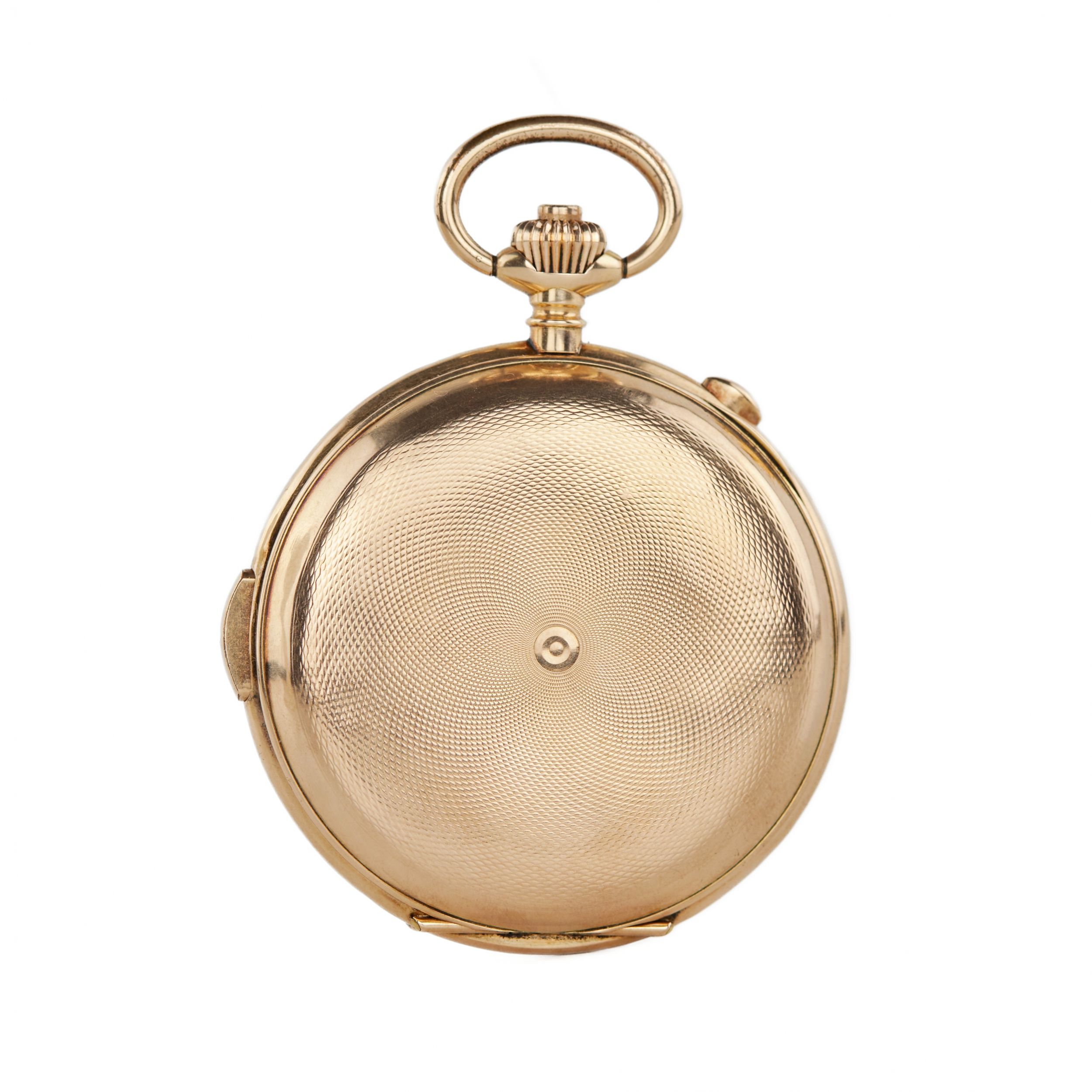 Heures Repetition Quarts Taschenuhr Chronographe 14k Gold Pocket Watch - Image 4 of 11