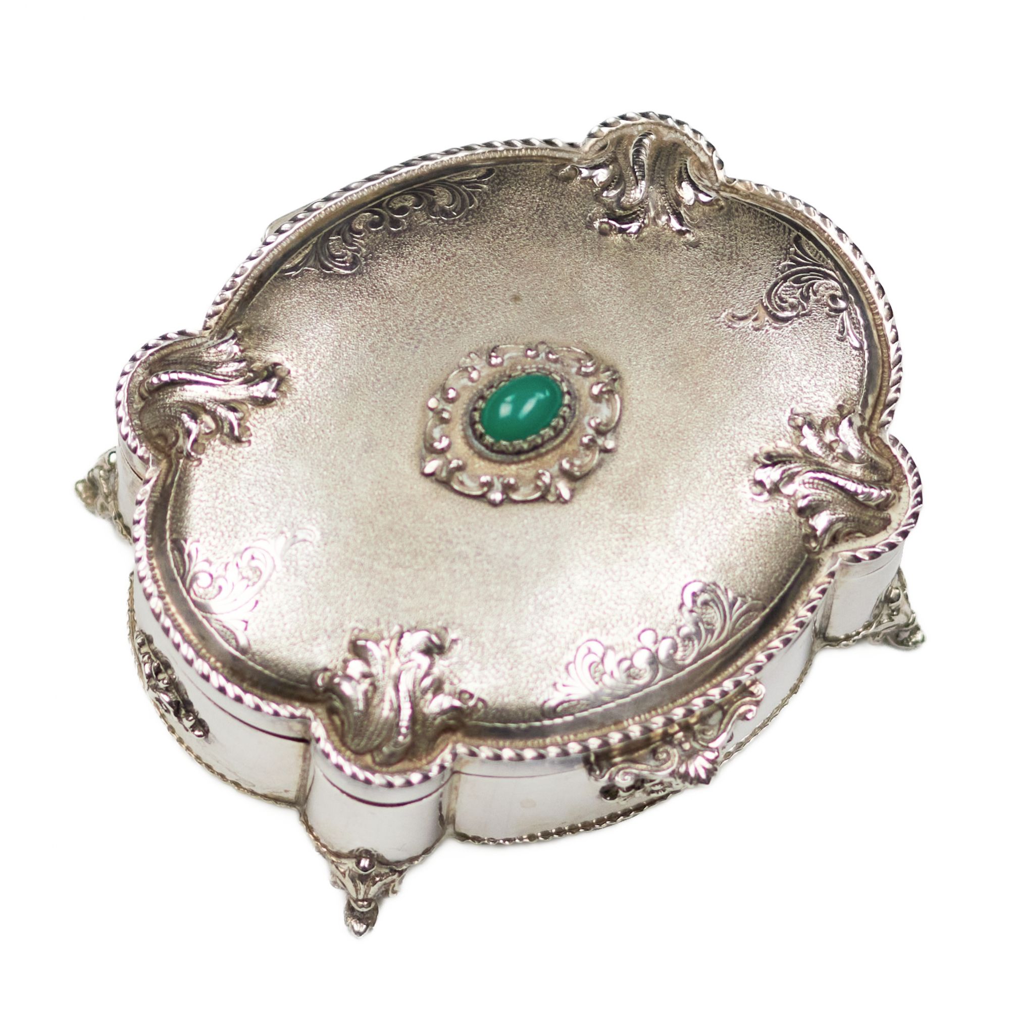 Italian, silver jewelry box of baroque shape. 20th century. - Image 3 of 10