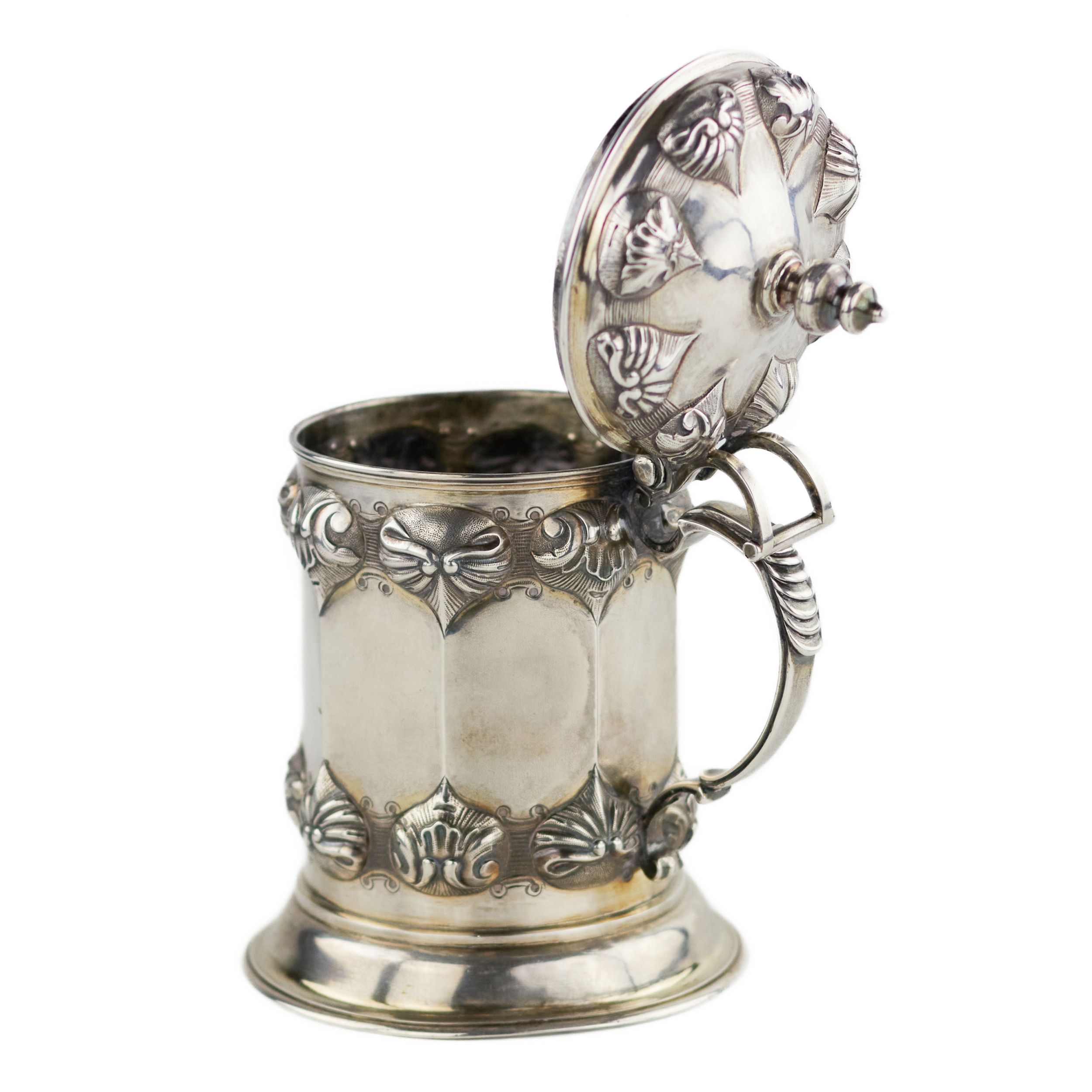 I. Nordberg. Russian, silver mug in the style of Roman-Gothic historicism. Petersburg. 1839 - Image 3 of 9