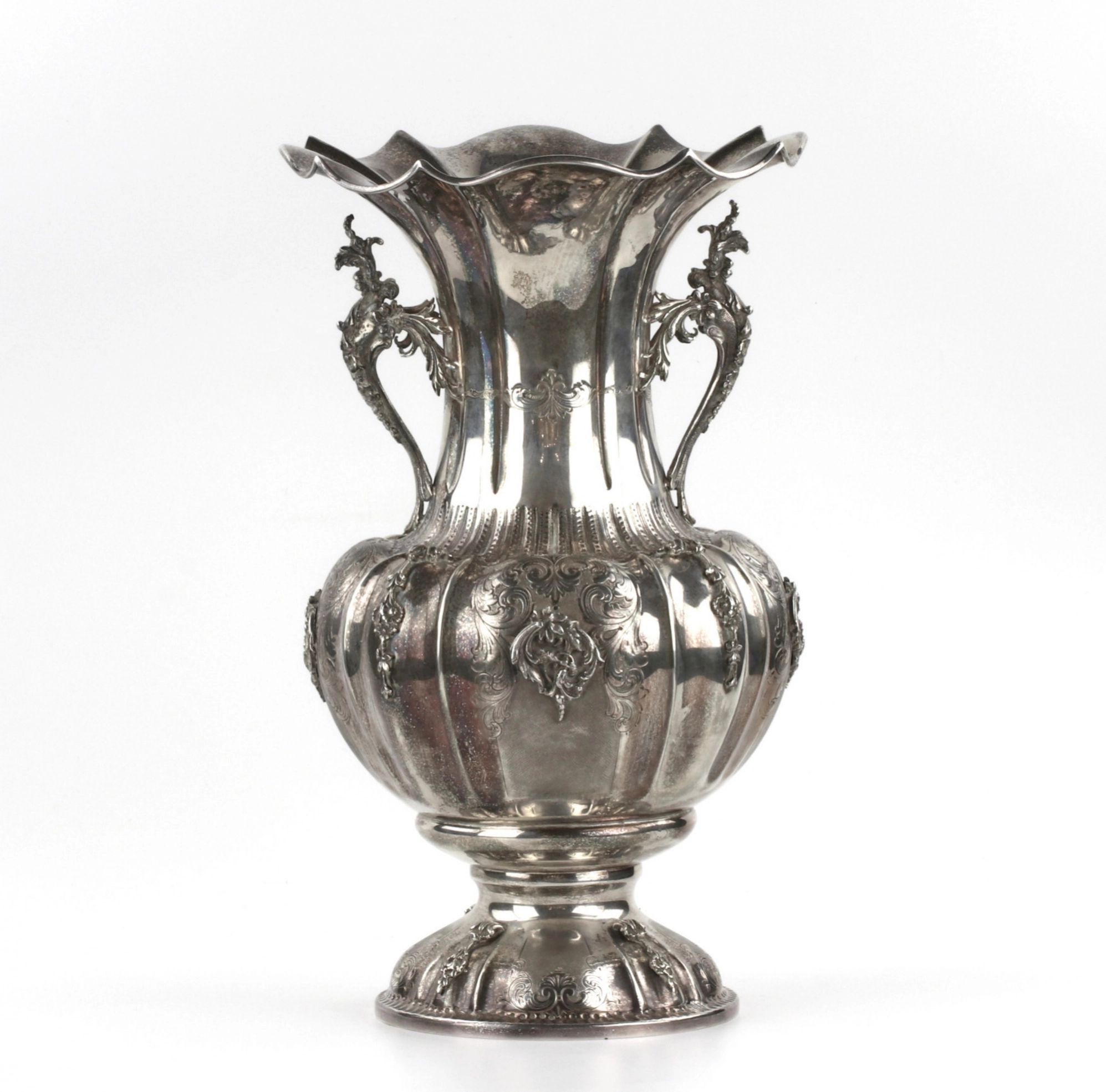 Elegant silver vase