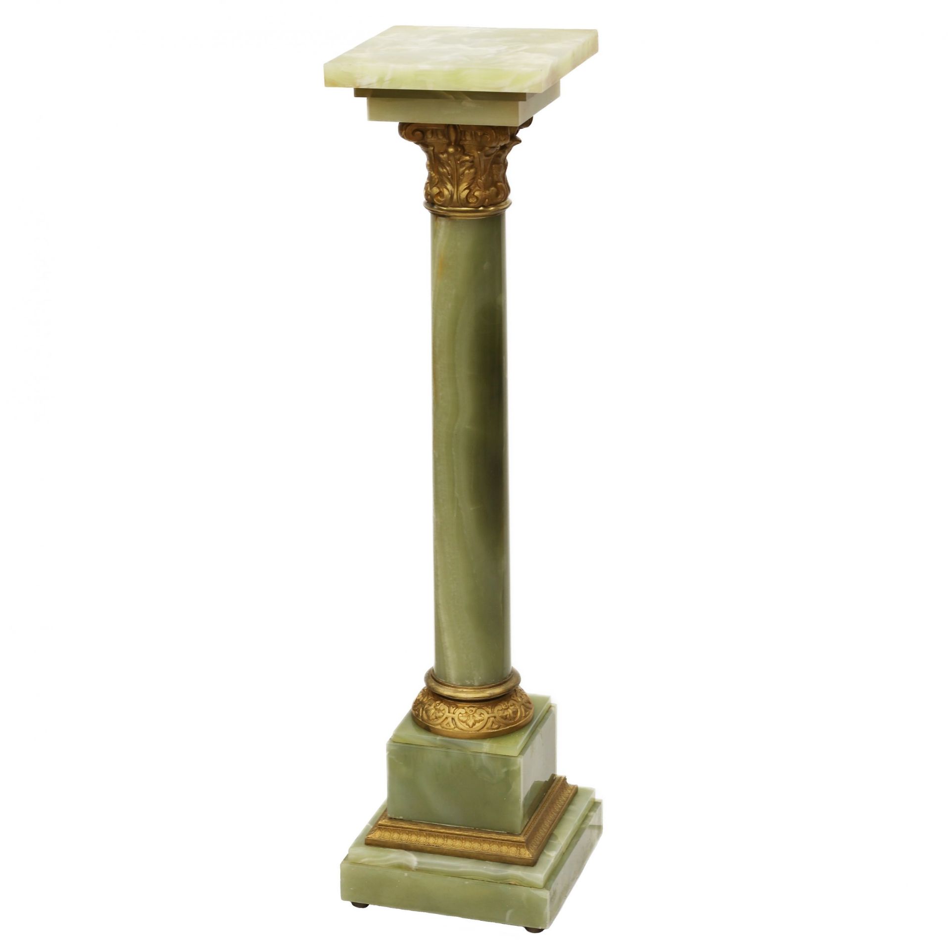 Classic onyx lamp on a column. Western Europe 20th century. - Image 5 of 5