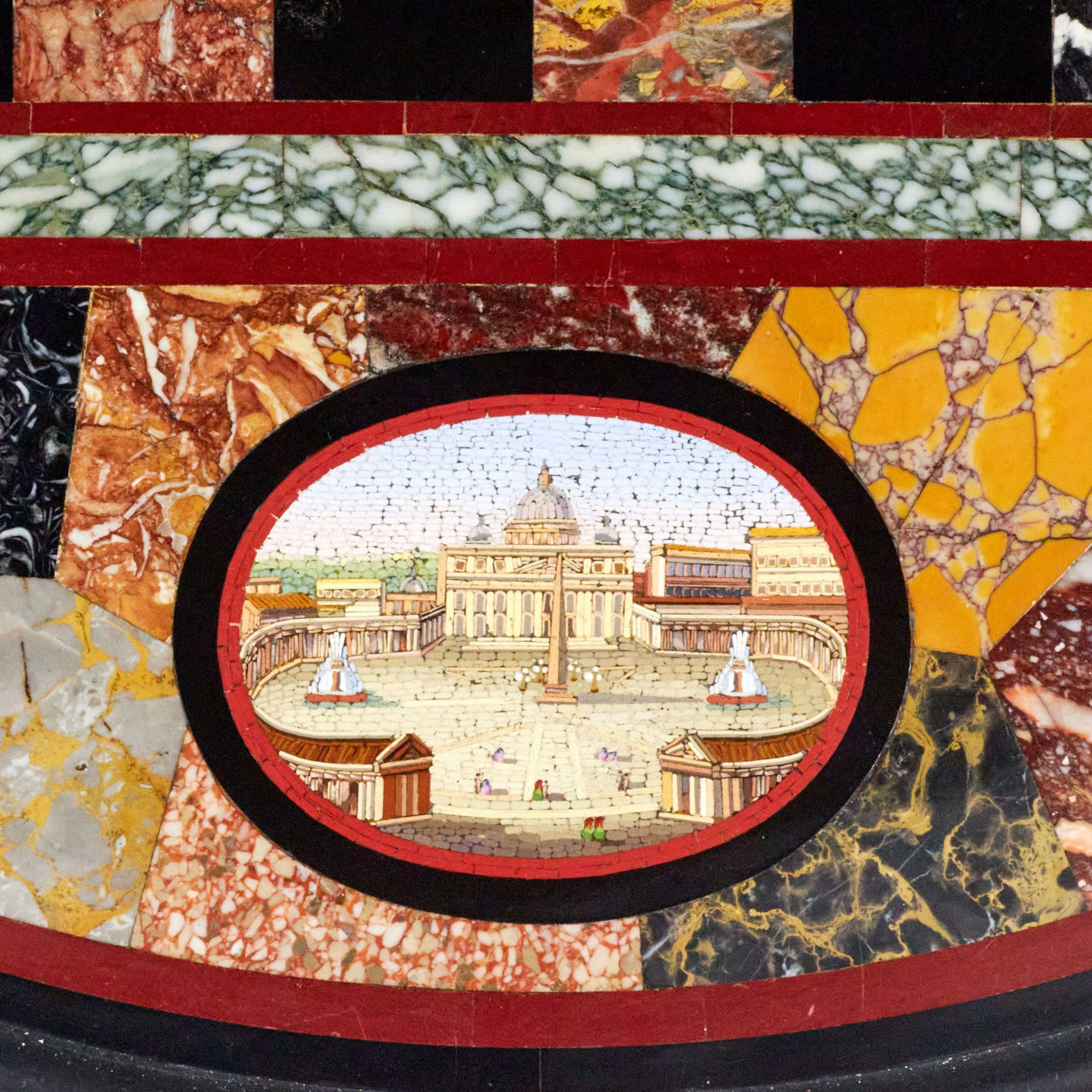 An impressive chess table with precious Roman mosaics on carved legs. - Bild 10 aus 10