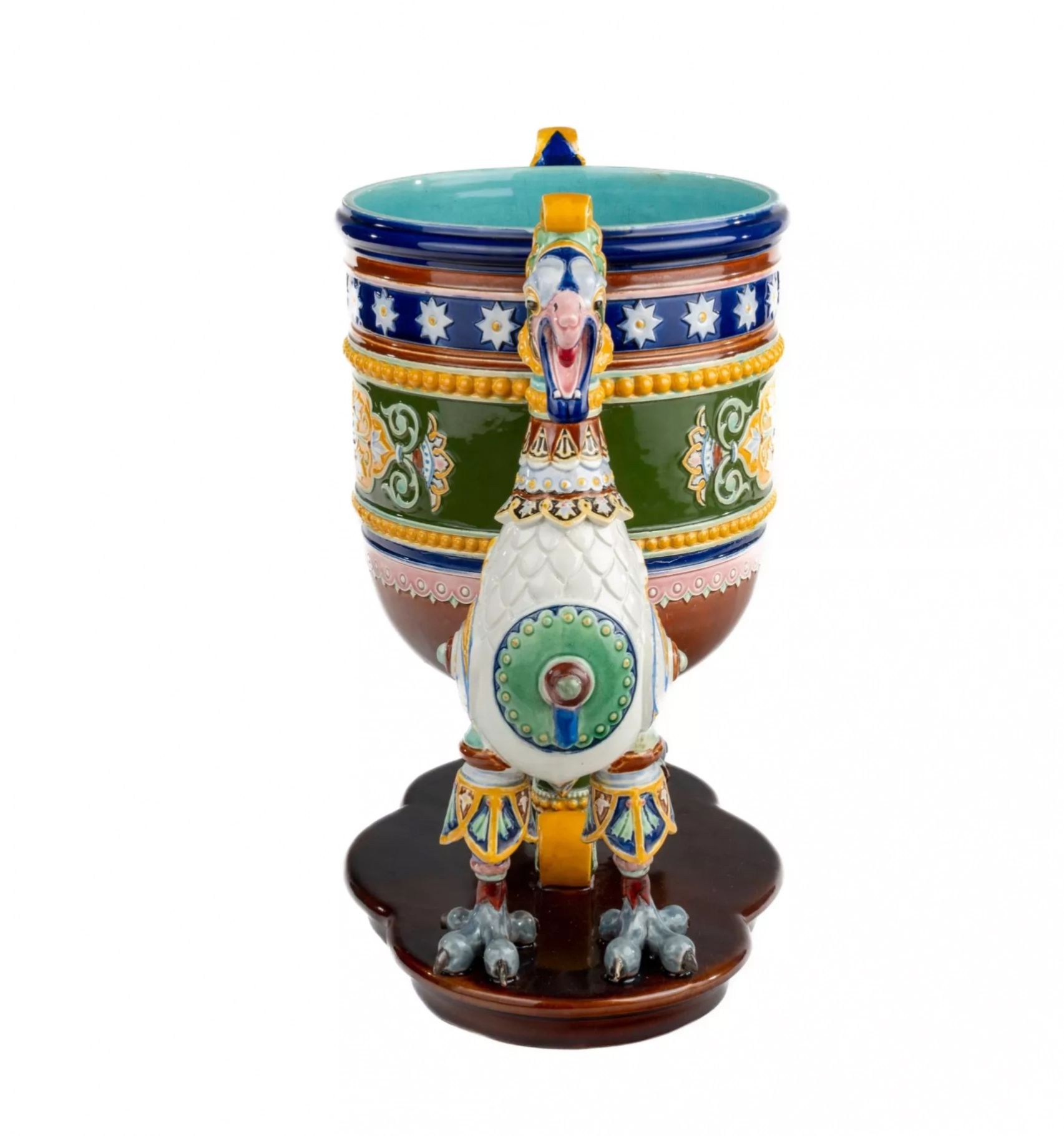 Vase in neo-Russian style. Kuznetsovs factory in Dulevo, 1890 - Image 4 of 6