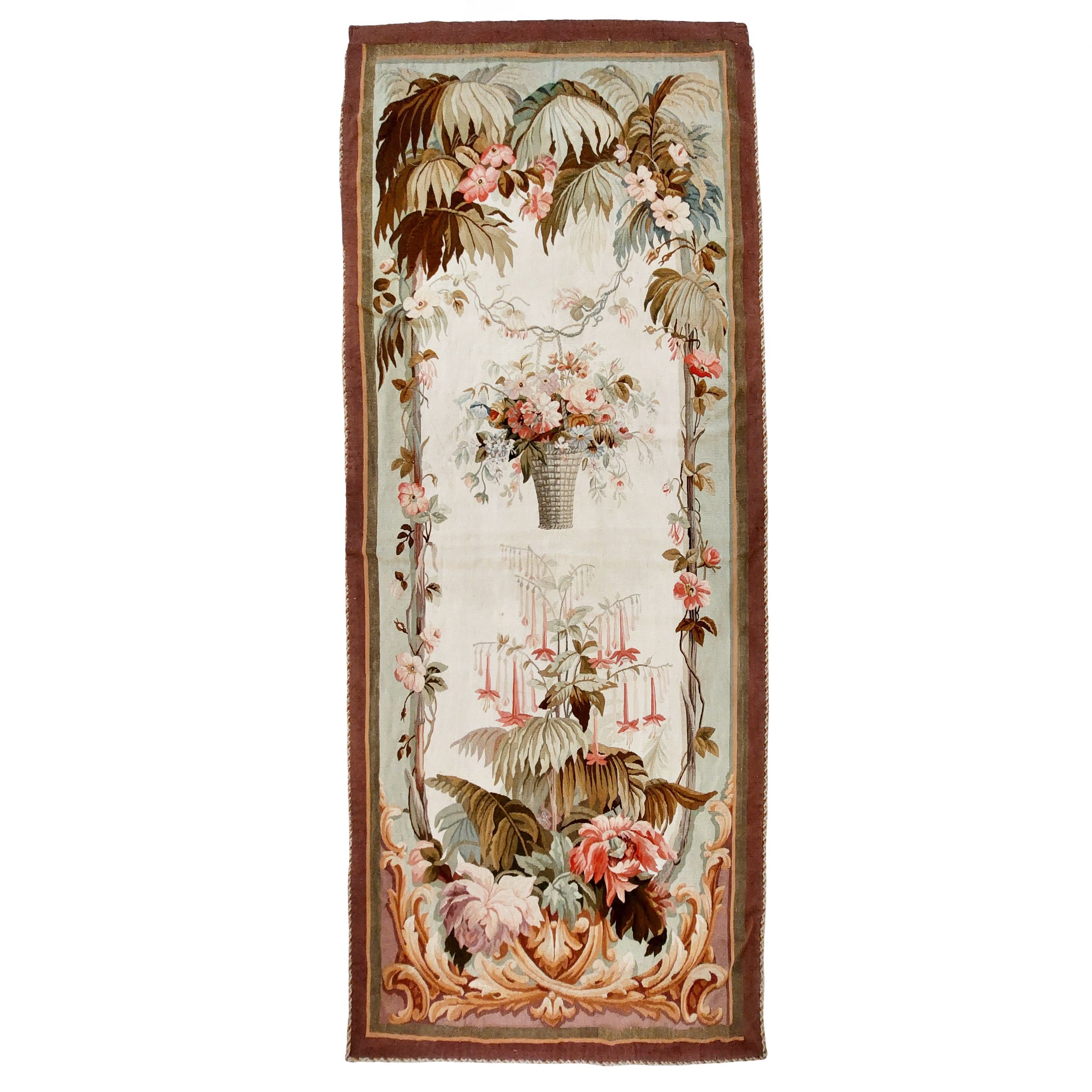 Pair of 19th century Aubusson style tapestries - Image 2 of 9