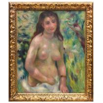 Bather in sunny shade, in the manner of Pierre-Auguste Renoir (1841-1919).