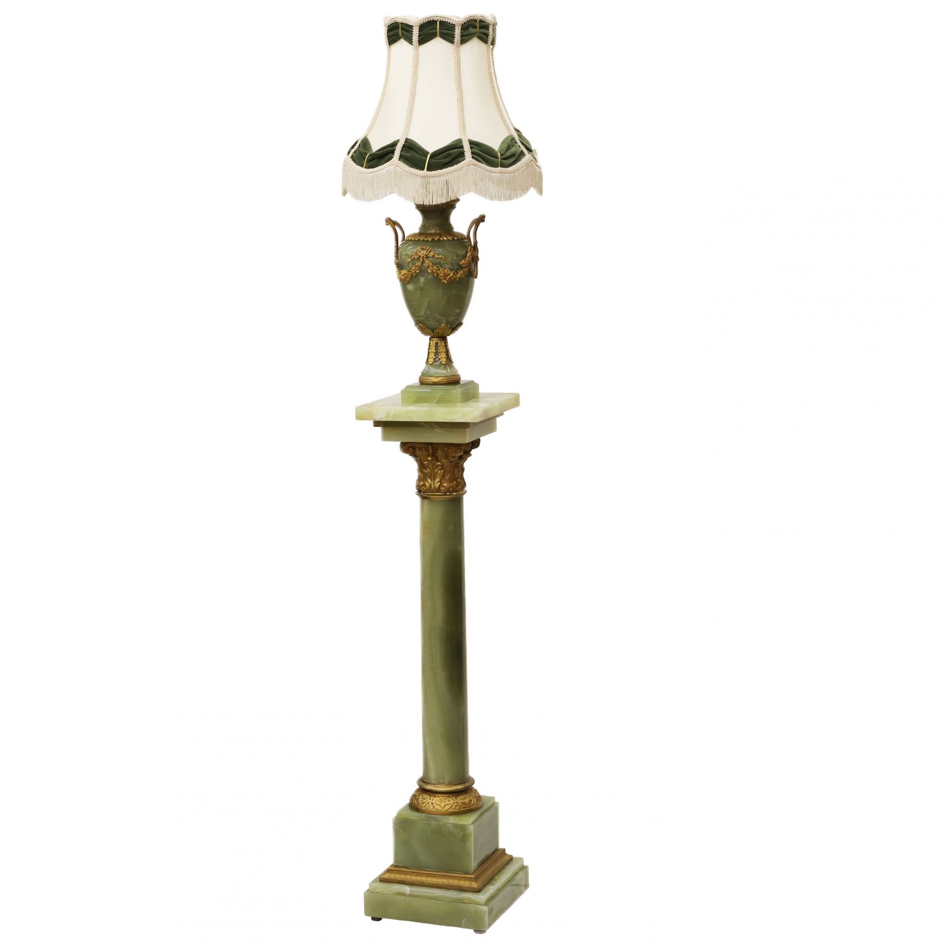 Classic onyx lamp on a column. Western Europe 20th century. - Bild 2 aus 5