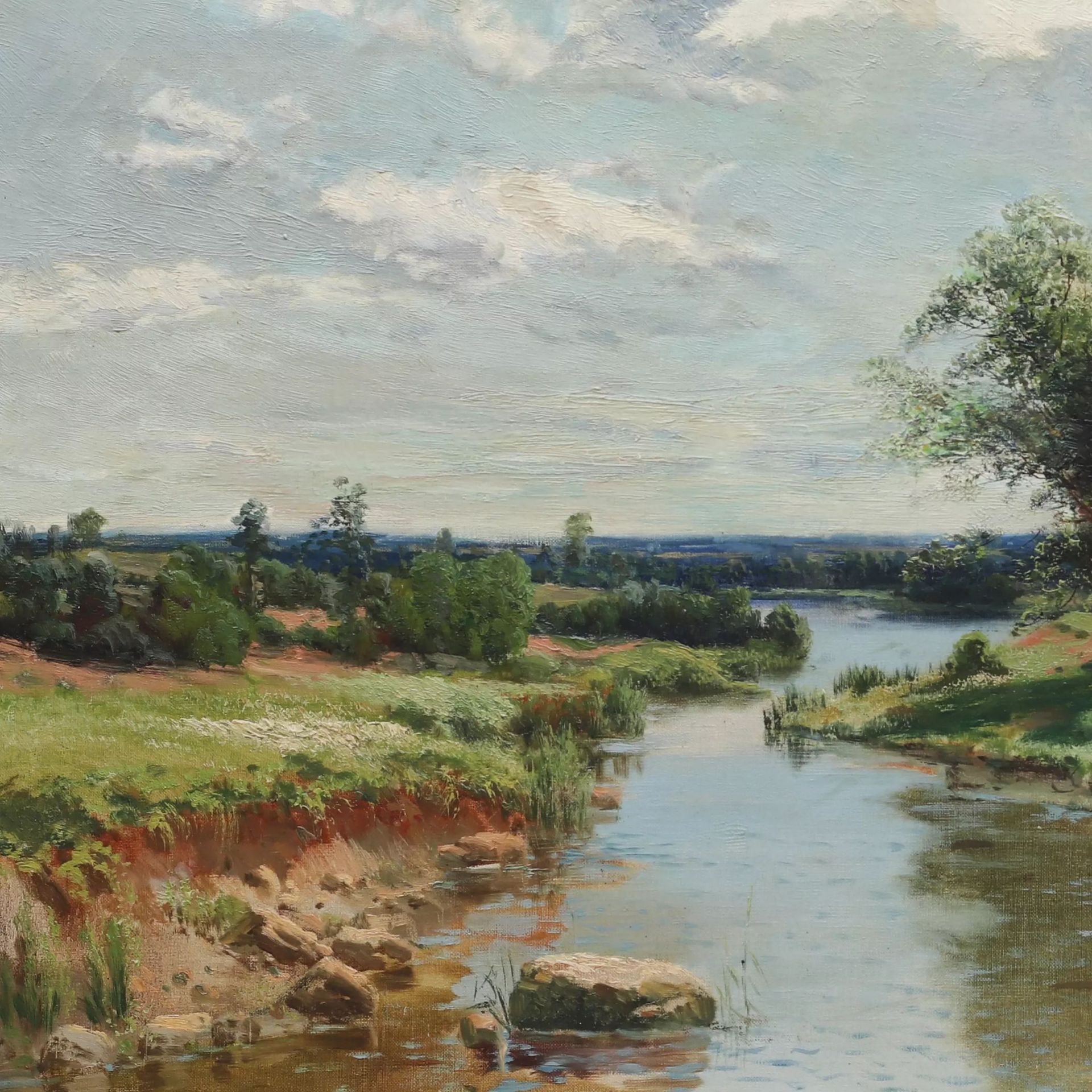 Simeon Fedorov. Landscape Summer day. Second half of the 19th century. - Bild 4 aus 6