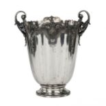 An ornate Italian silver cooler in the shape of a vase. 1934-1944