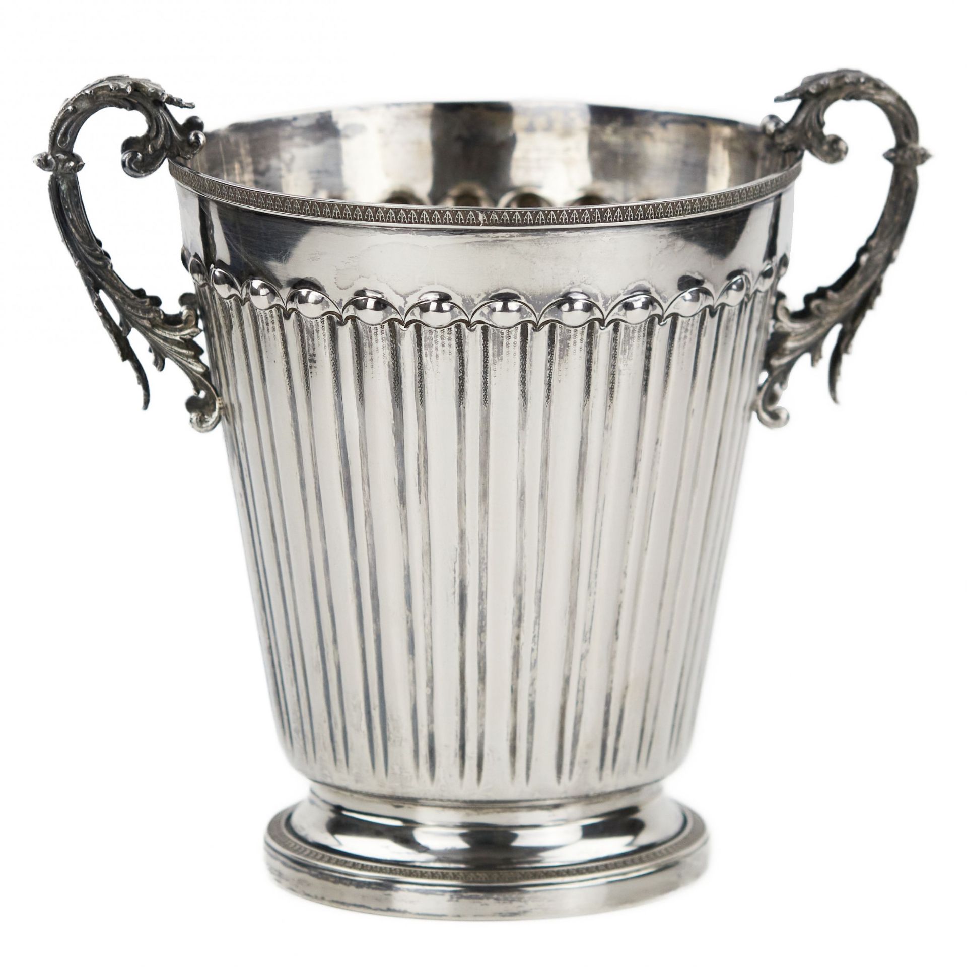 Silver wine cooler. Italy. 20th century. - Bild 2 aus 7