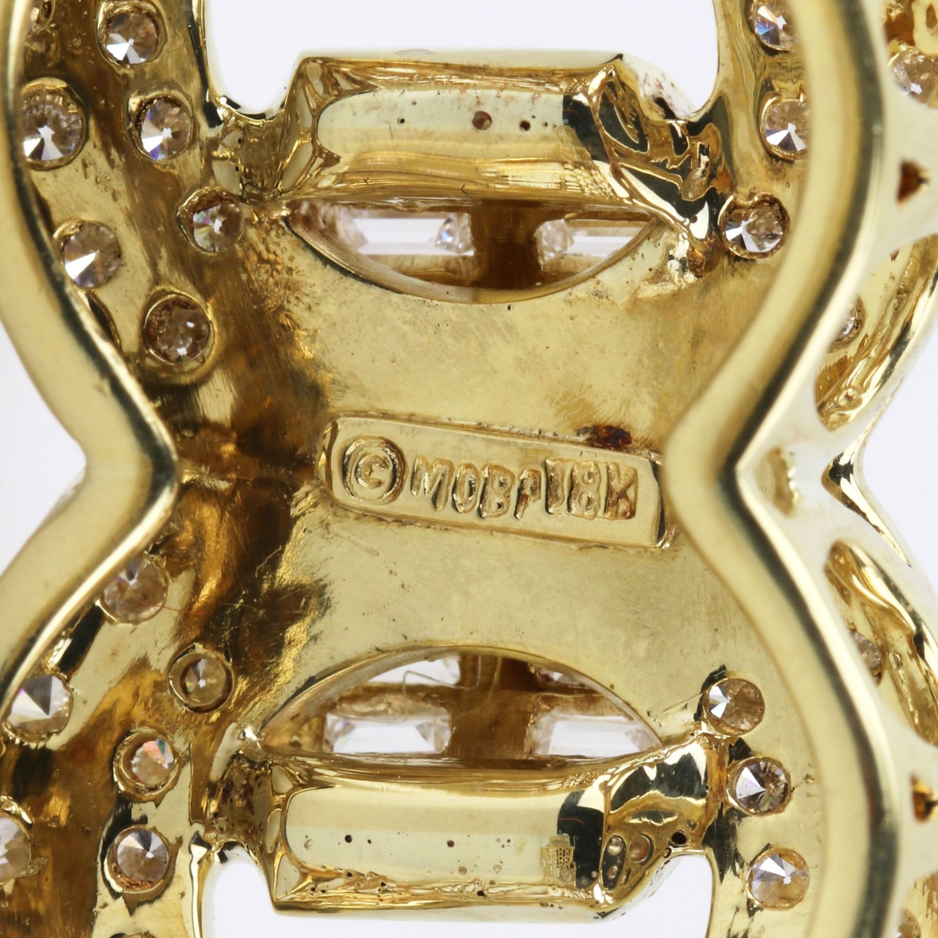 Gold bracelet with diamonds in the form of a belt. - Bild 6 aus 7