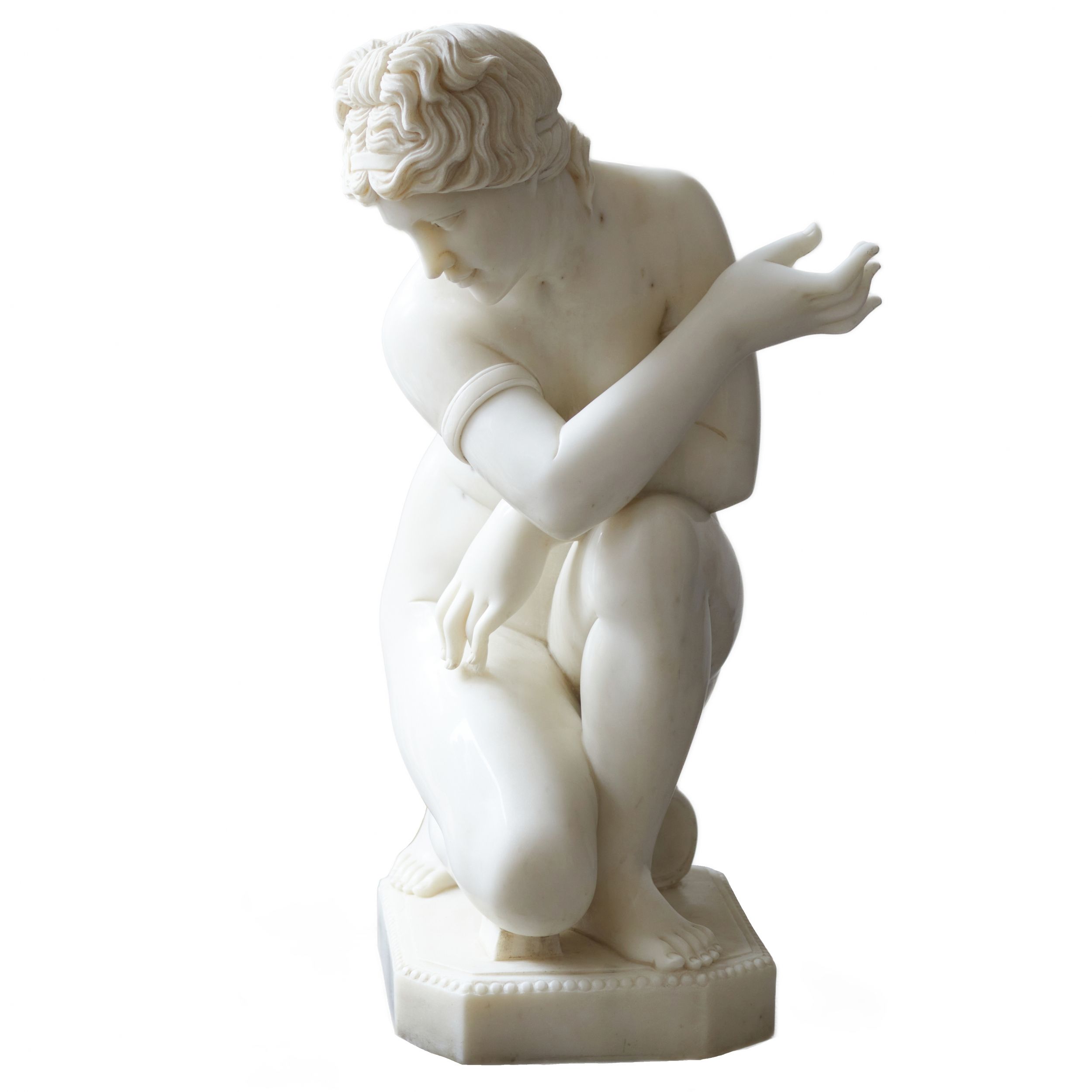 Marble sculpture Bathing of Venus. 19th-20th century. - Image 3 of 6