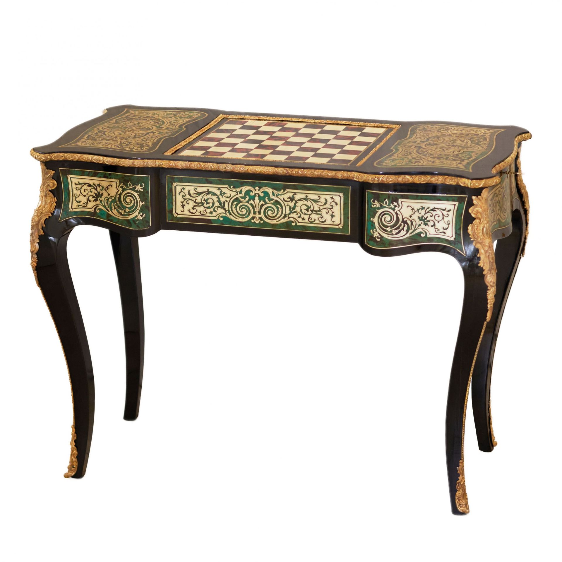 Game chess table in Boulle style. France. Turn of the 19th-20th century. - Bild 8 aus 11
