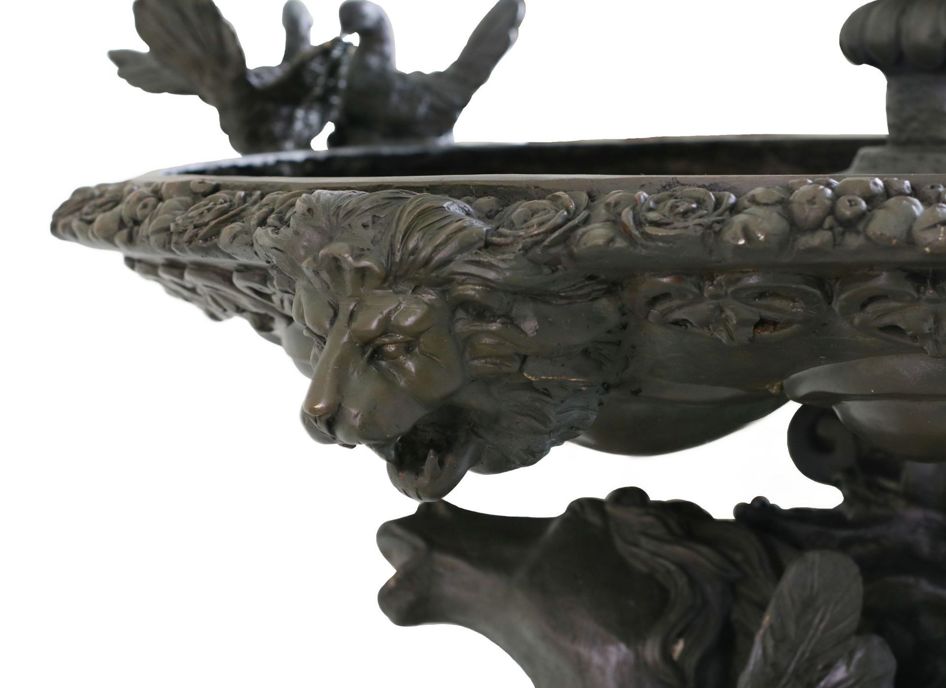 Large bronze fountain with two bowls by Francis Joseph Duret (1804-1865). - Bild 4 aus 8