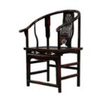 Huanghuali chair, Qing dynasty, 19th century