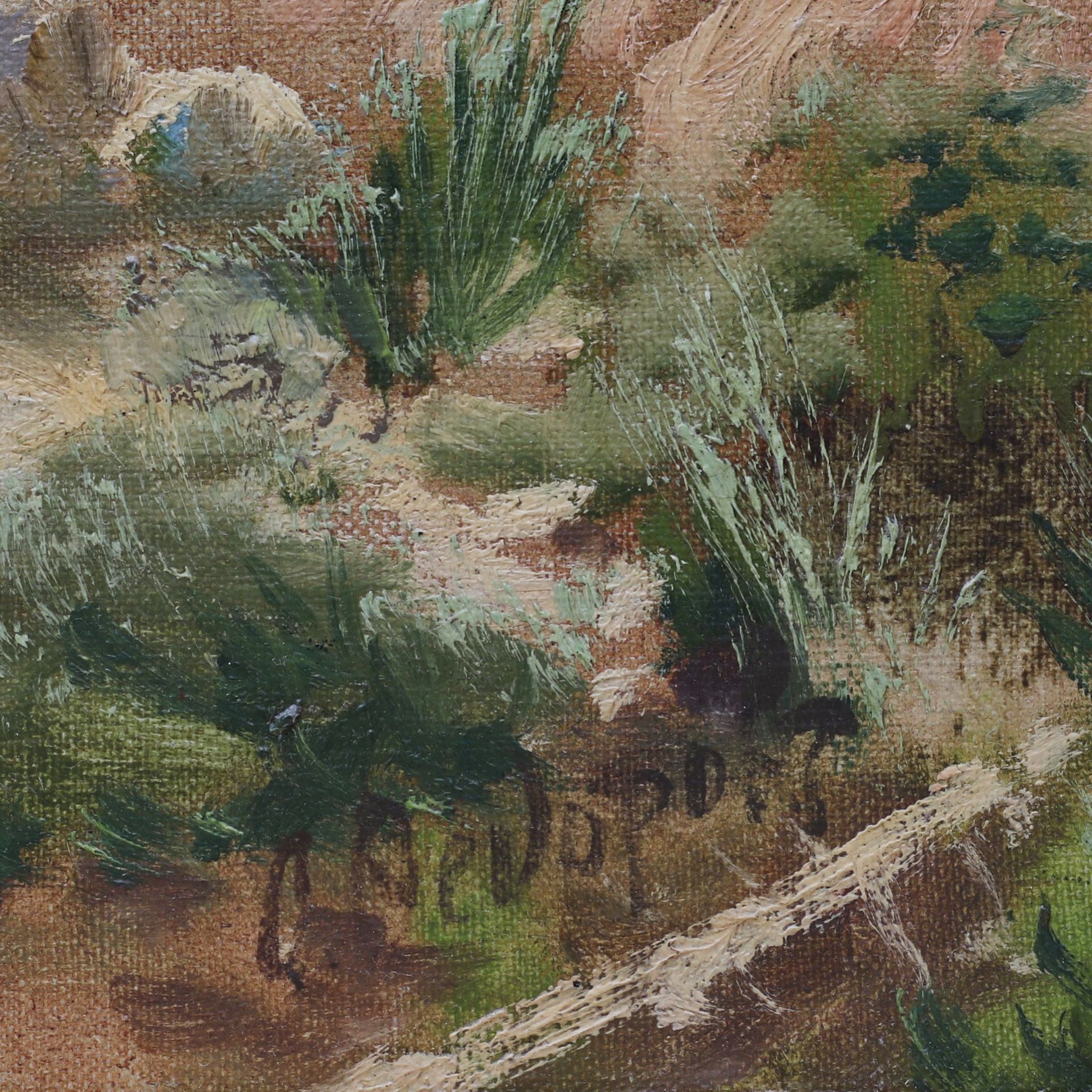 Simeon Fedorov. Landscape Summer day. Second half of the 19th century. - Bild 5 aus 6