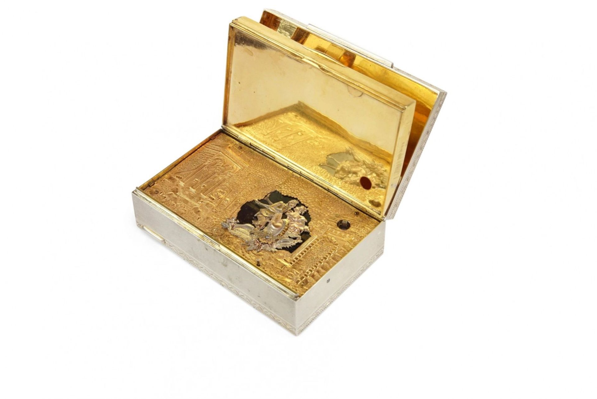 Rare silver erotic musical automatic box. - Image 2 of 15