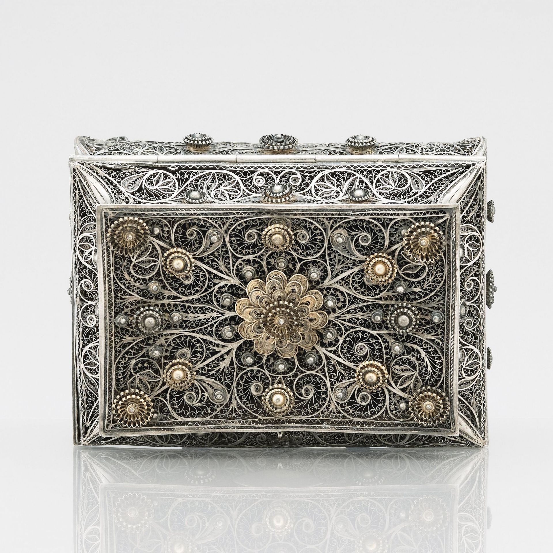 Silver filigree box from the 19th century. Odessa, Russian Empire, 1898-1908 - Image 4 of 7