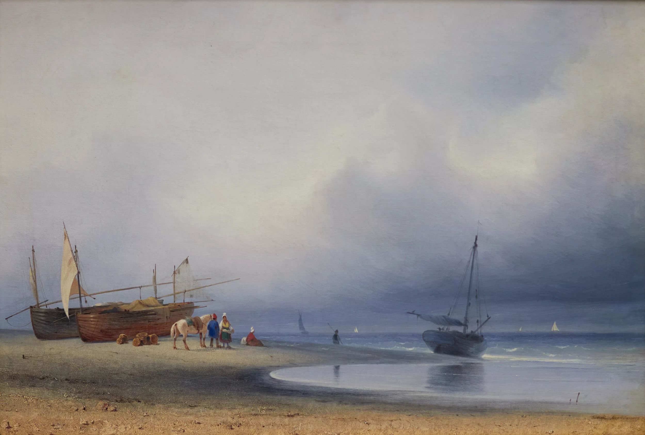 A.N. Mordvinov. Seascape. 1849. - Image 2 of 7