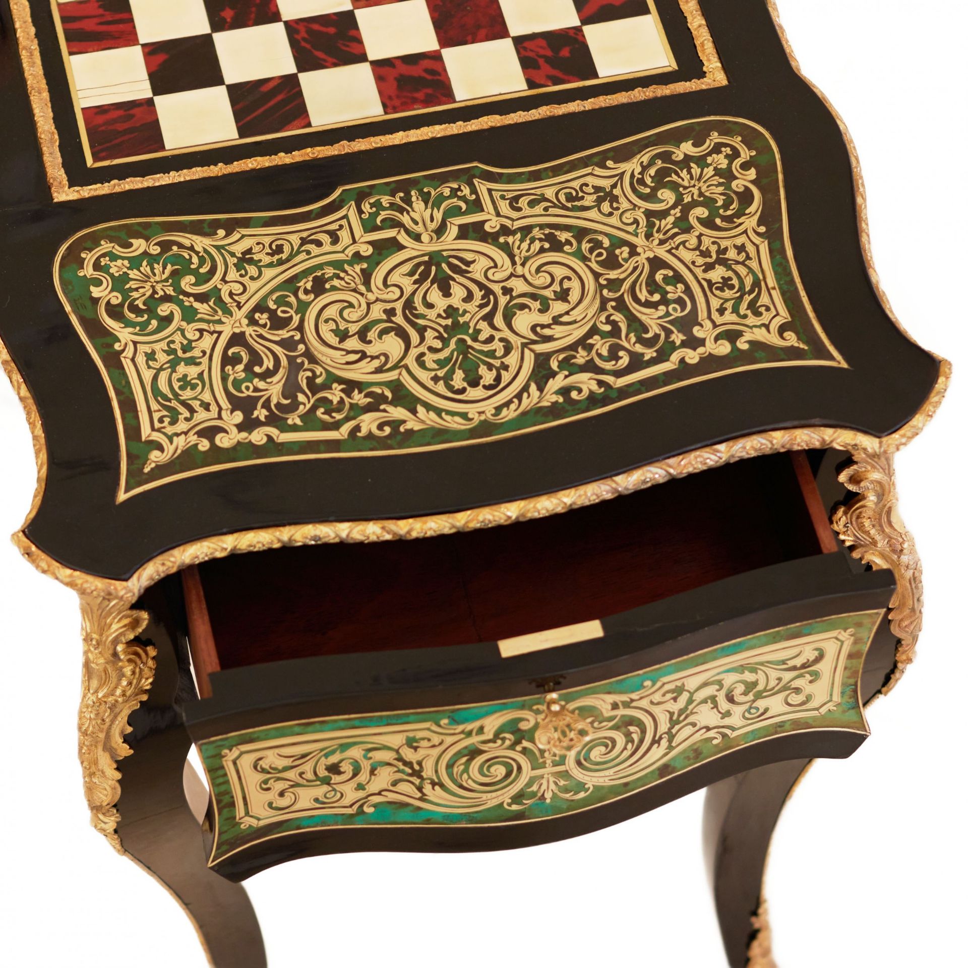 Game chess table in Boulle style. France. Turn of the 19th-20th century. - Image 9 of 11