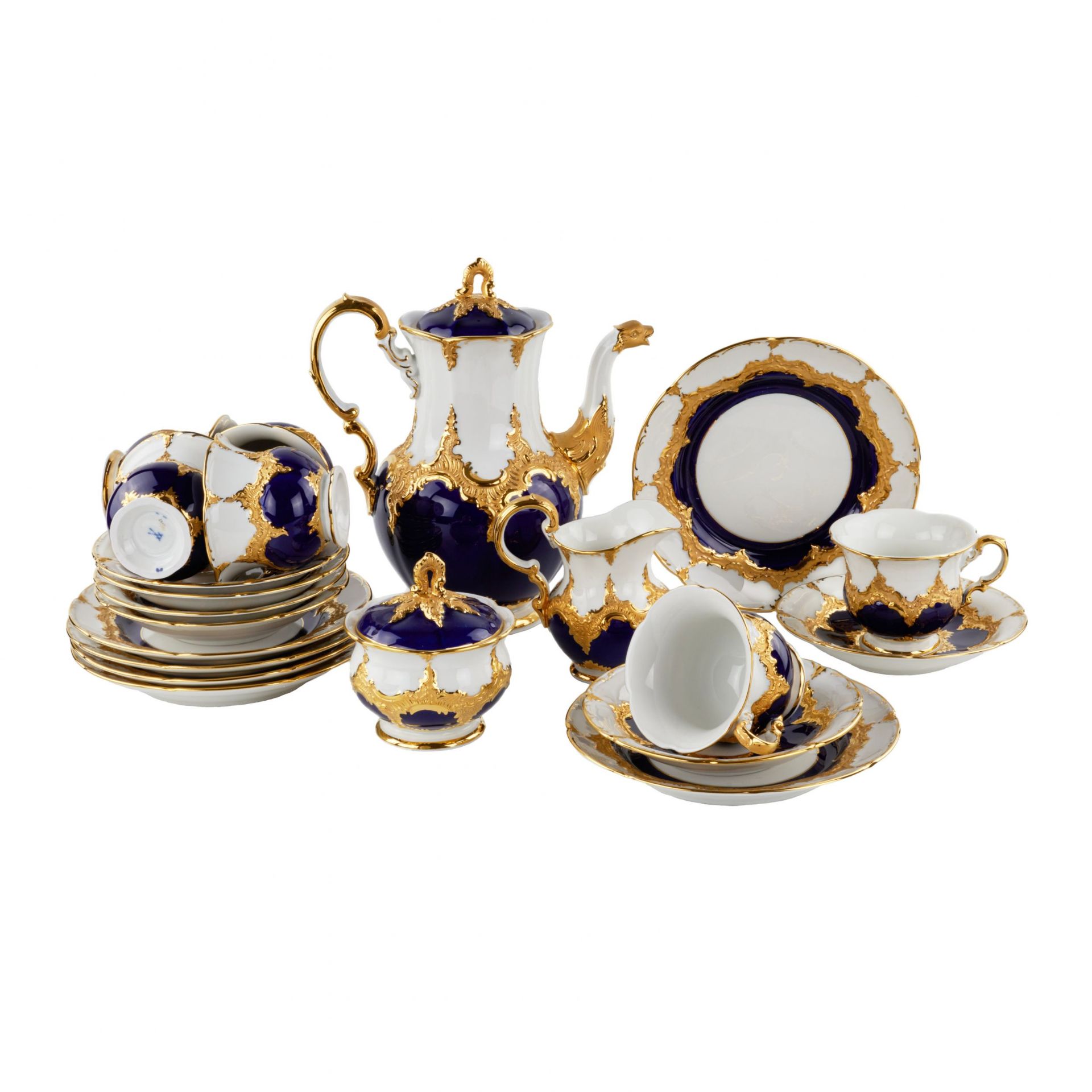 MEISSEN coffee service for six persons. After 1933. - Bild 2 aus 8