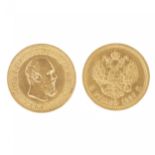 Gold coin 5 rubles 1889. Alexander III (1882-1894)