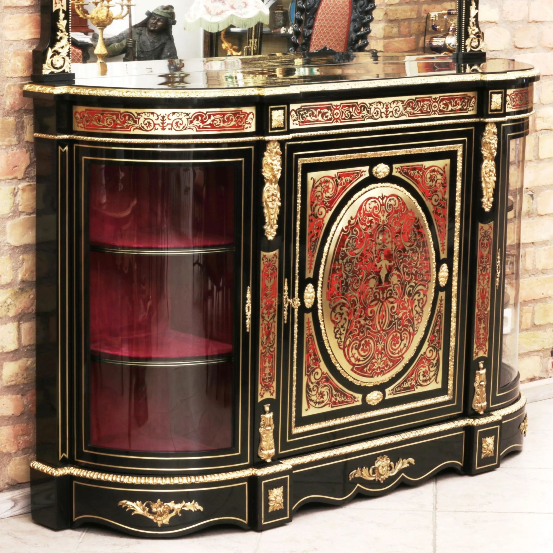 Luxurious chest of drawers with mirror in the Boulle style. France, 19th century. - Bild 2 aus 10