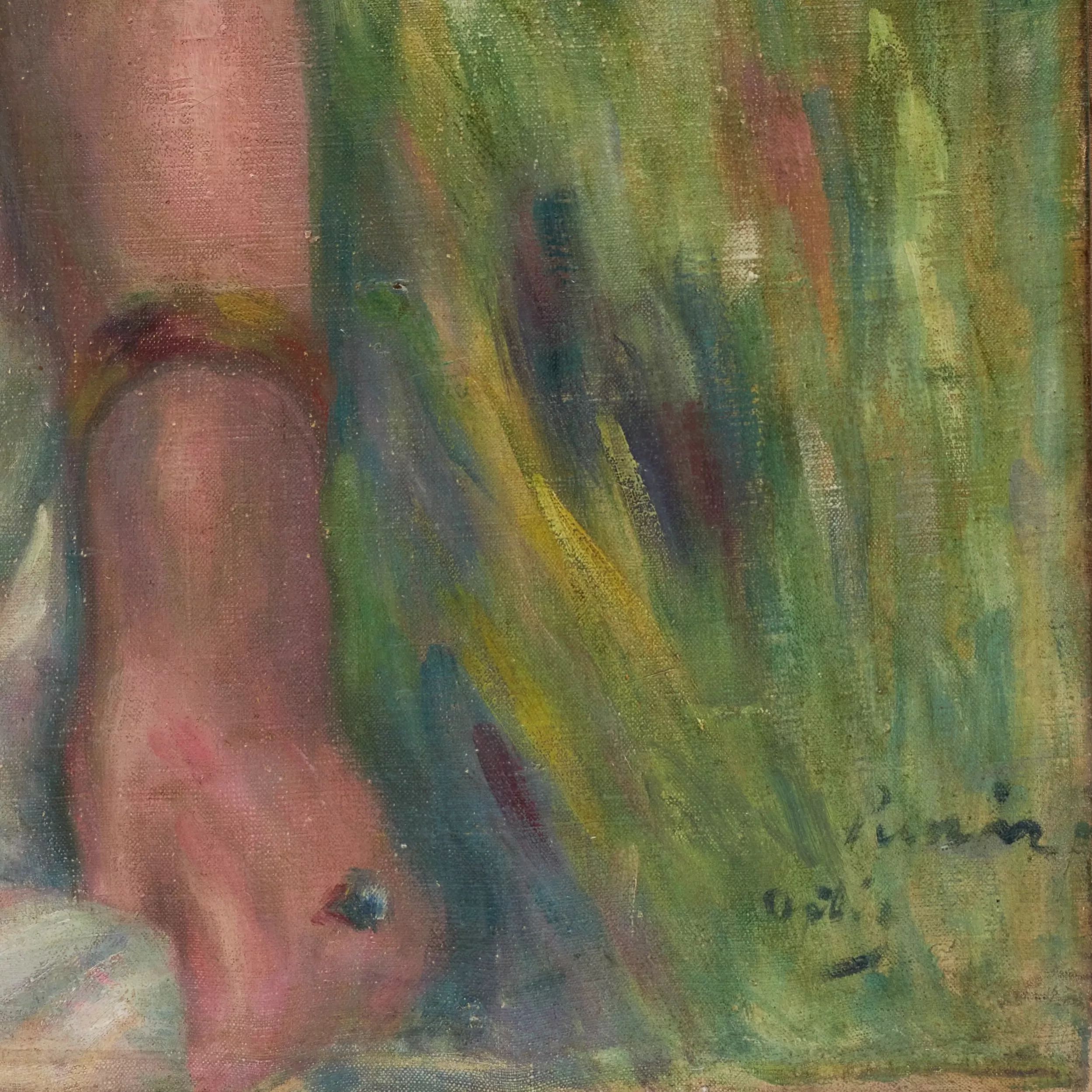 Bather in sunny shade, in the manner of Pierre-Auguste Renoir (1841-1919). - Image 4 of 6