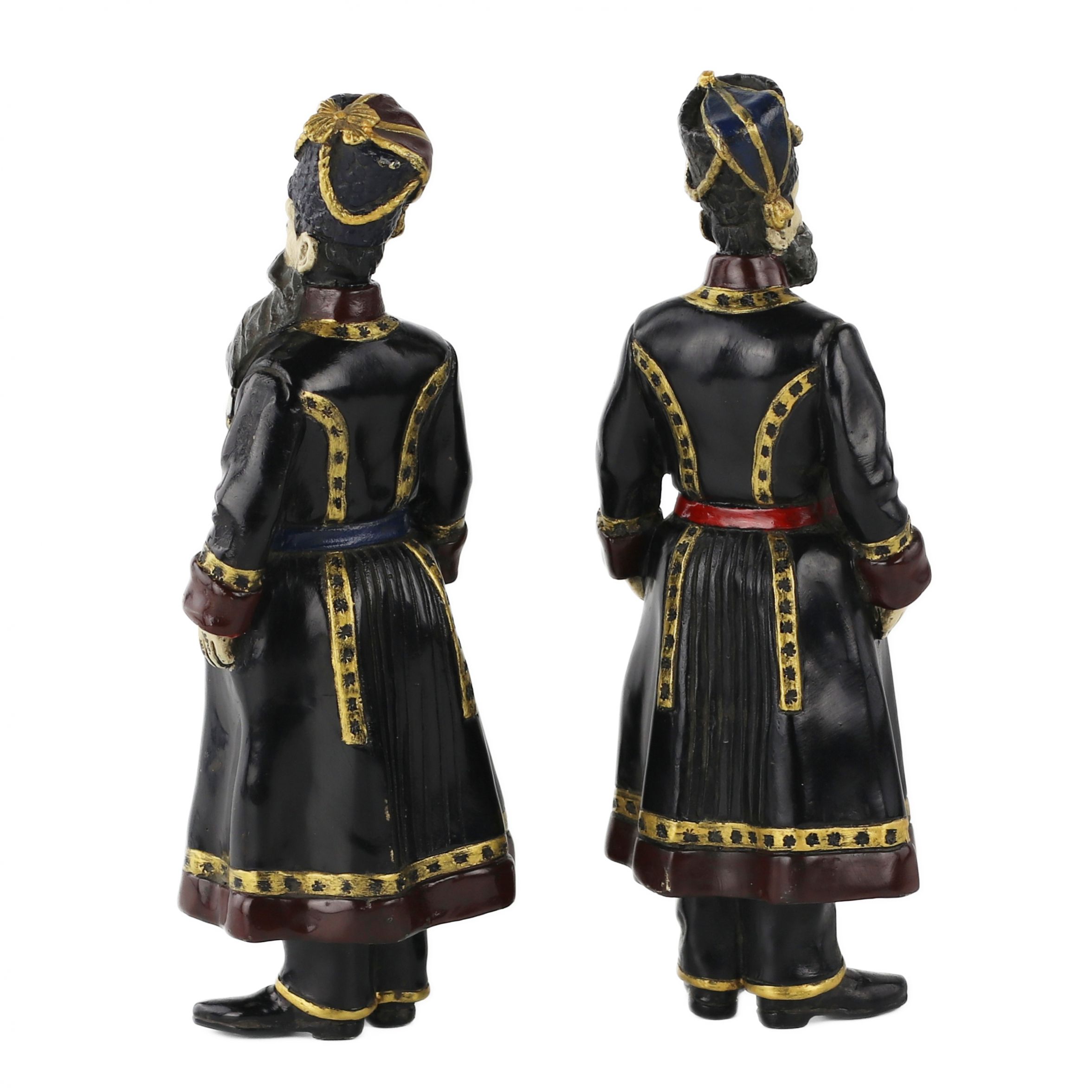 Pair of bronze figures of Russian Cossacks, personal guard of the Imperial Family. In the style of F - Image 4 of 8