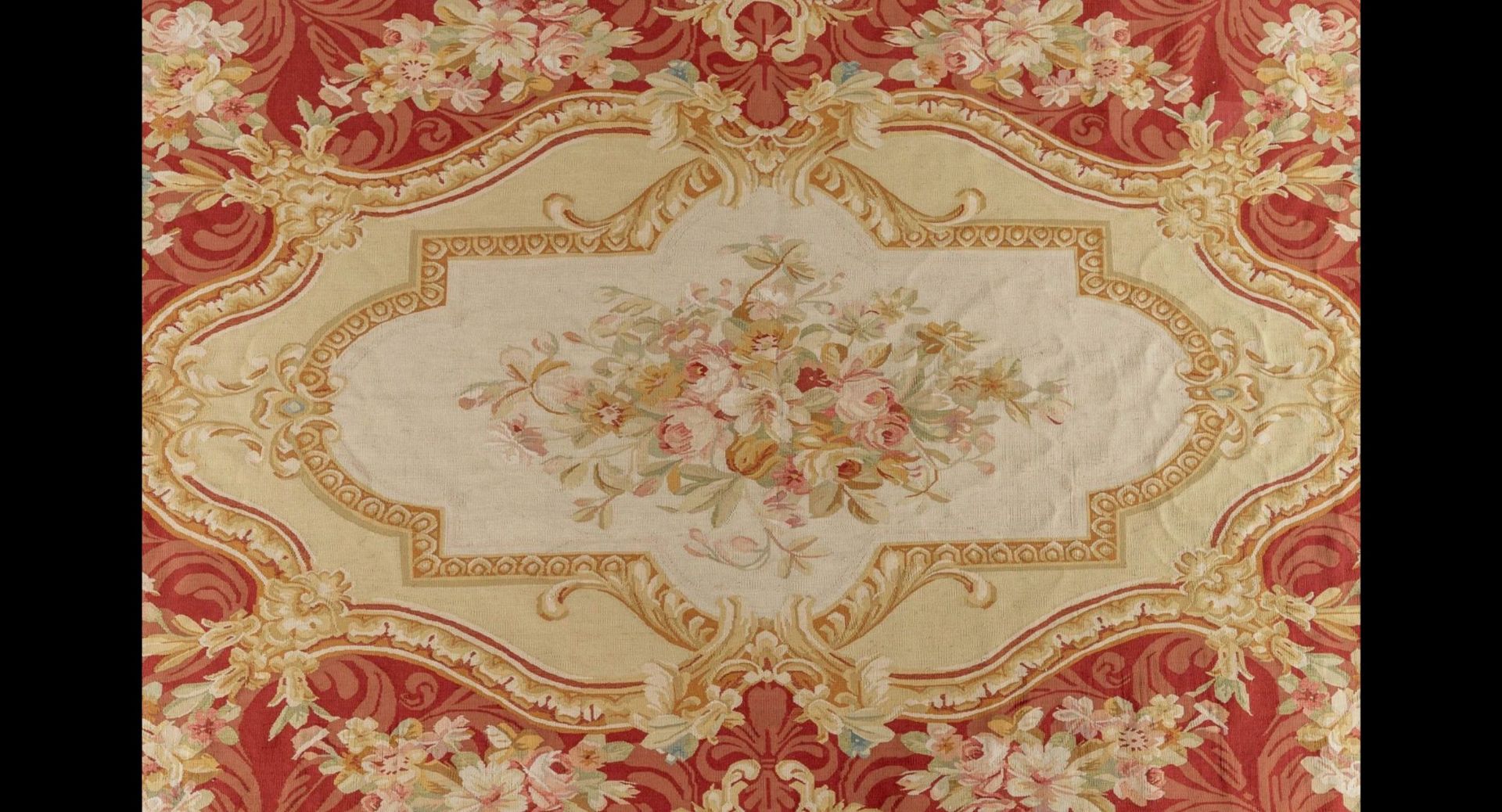 Exceptional, old Aubusson carpet from the 19th century. France. - Image 2 of 6