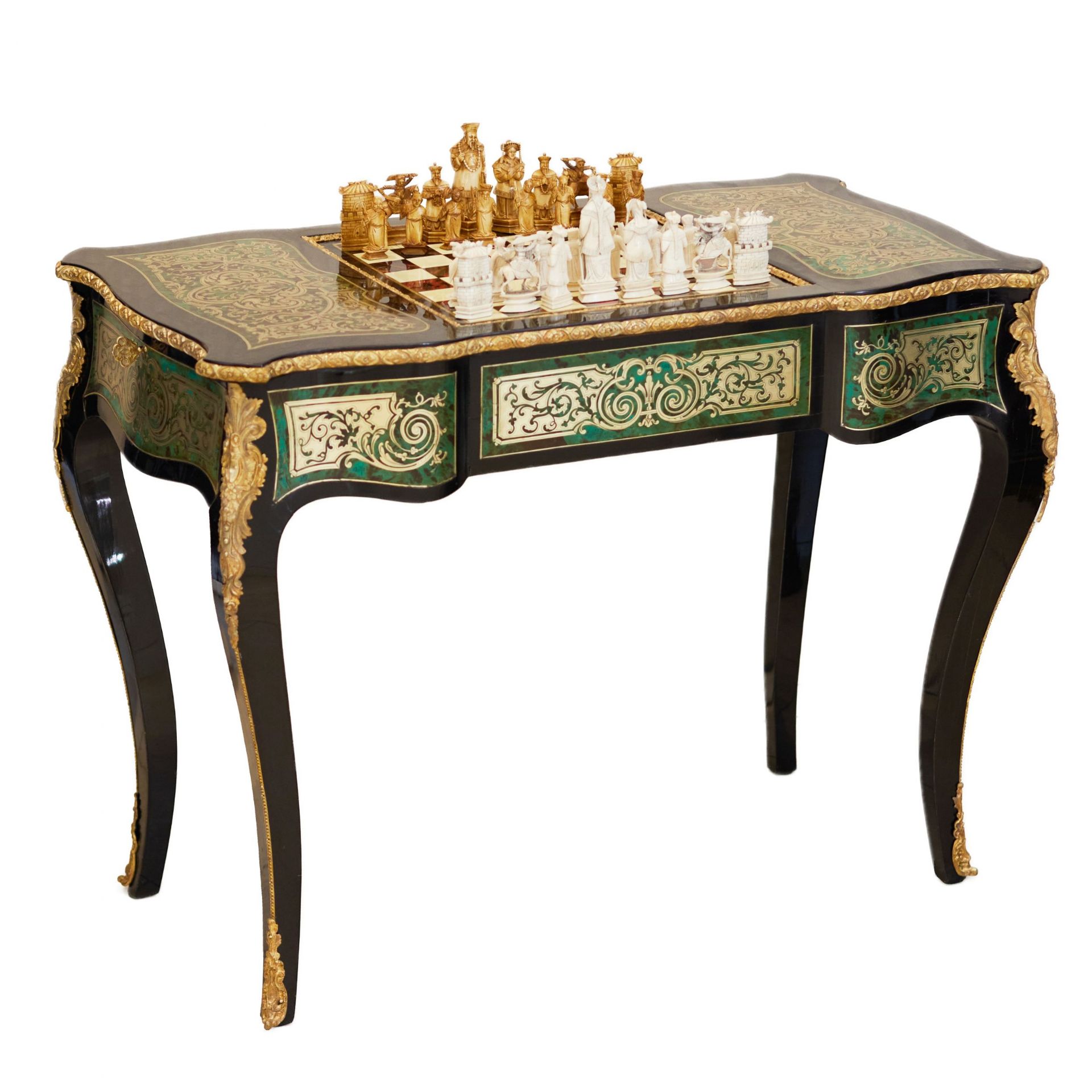 Game chess table in Boulle style. France. Turn of the 19th-20th century. - Image 11 of 11