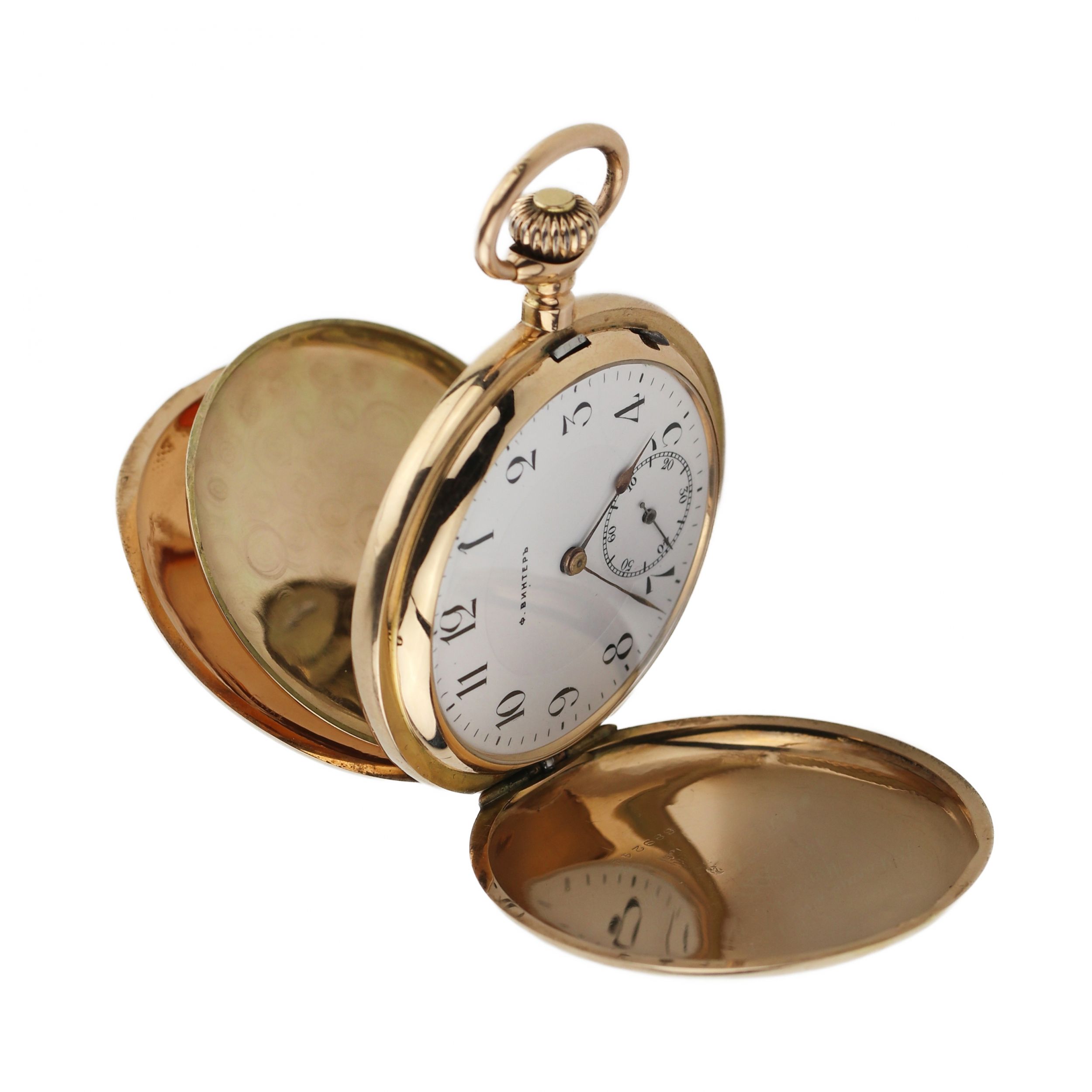 Russian, gold, pocket watch of the pre-revolutionary company F. Winter. - Image 5 of 10