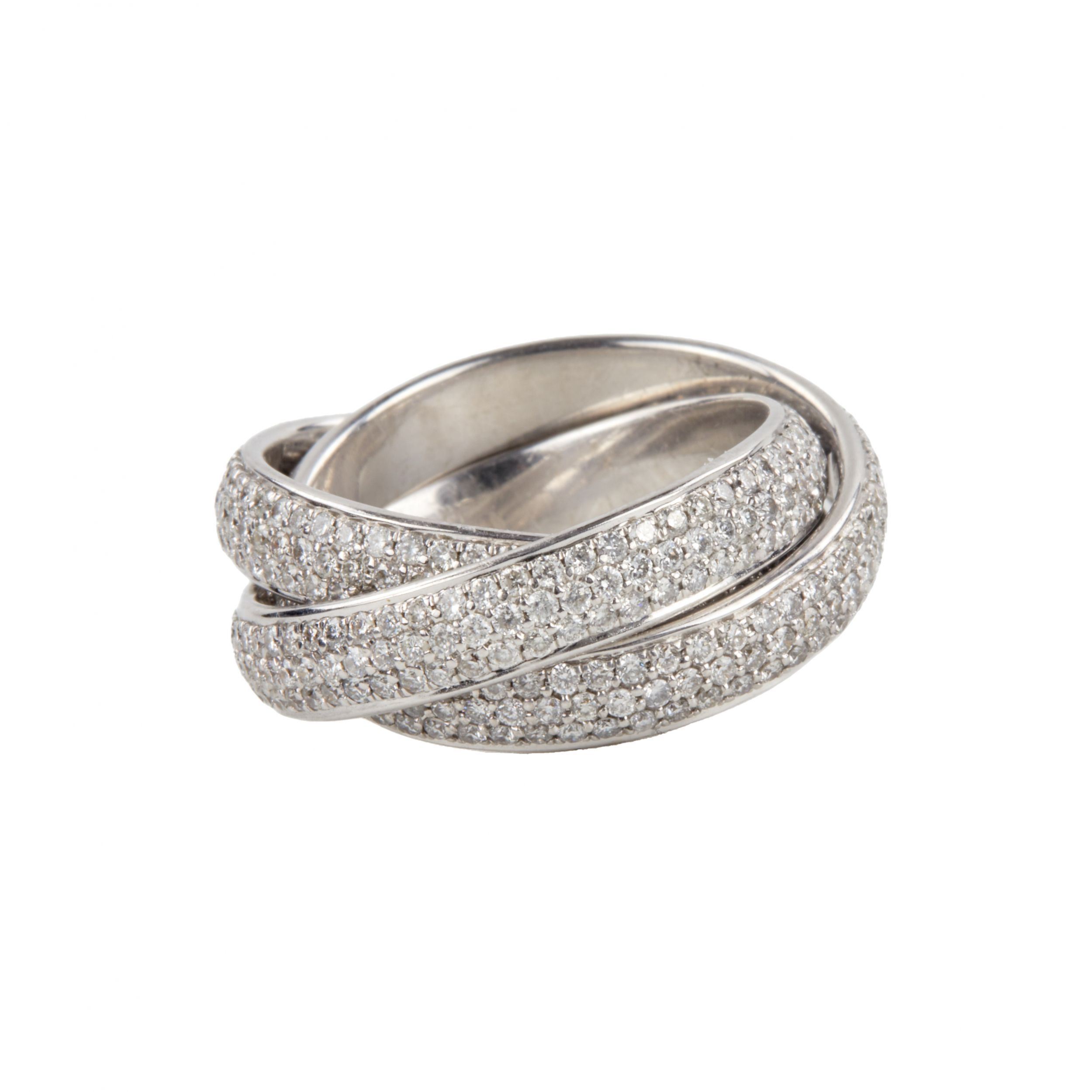 18K White gold ring with diamonds. - Image 3 of 6