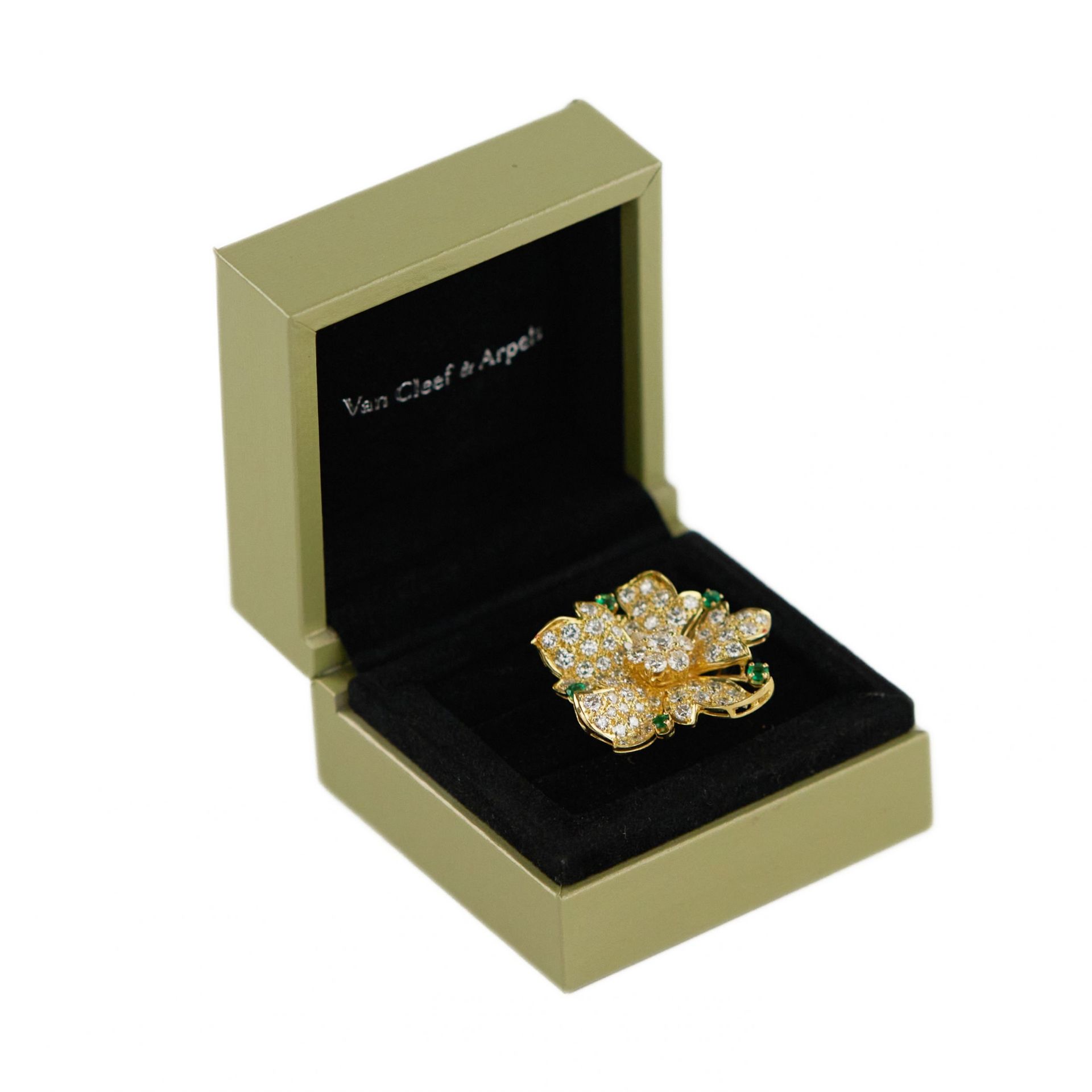 Gold 18K ring with seventy-seven diamonds and five emeralds. - Bild 8 aus 8