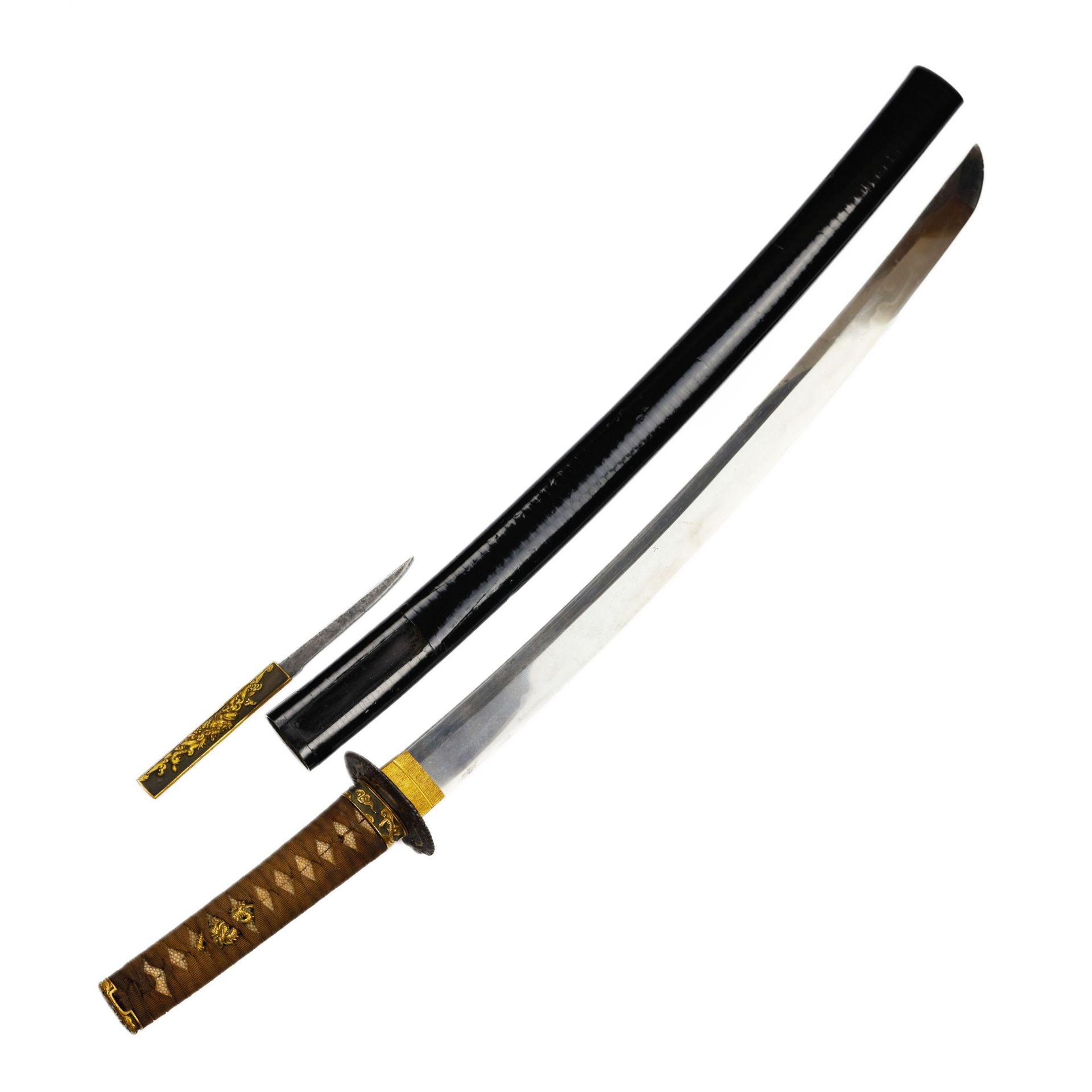Short sword of the samurai Wakizashi, Nanki Hatakeyama, master Yamato no Suke Masatsugu, 19th centur - Bild 4 aus 10