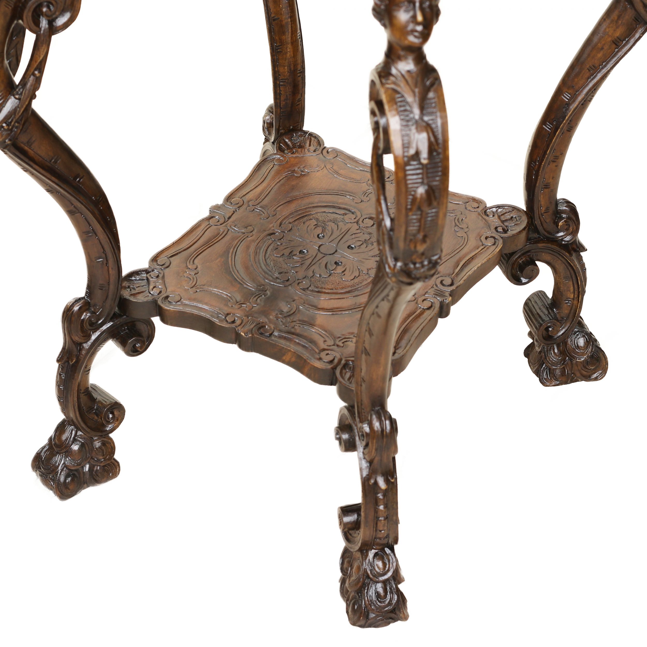 Carved wooden table in neo-Rococo style from the turn of the 19th century. - Image 7 of 7