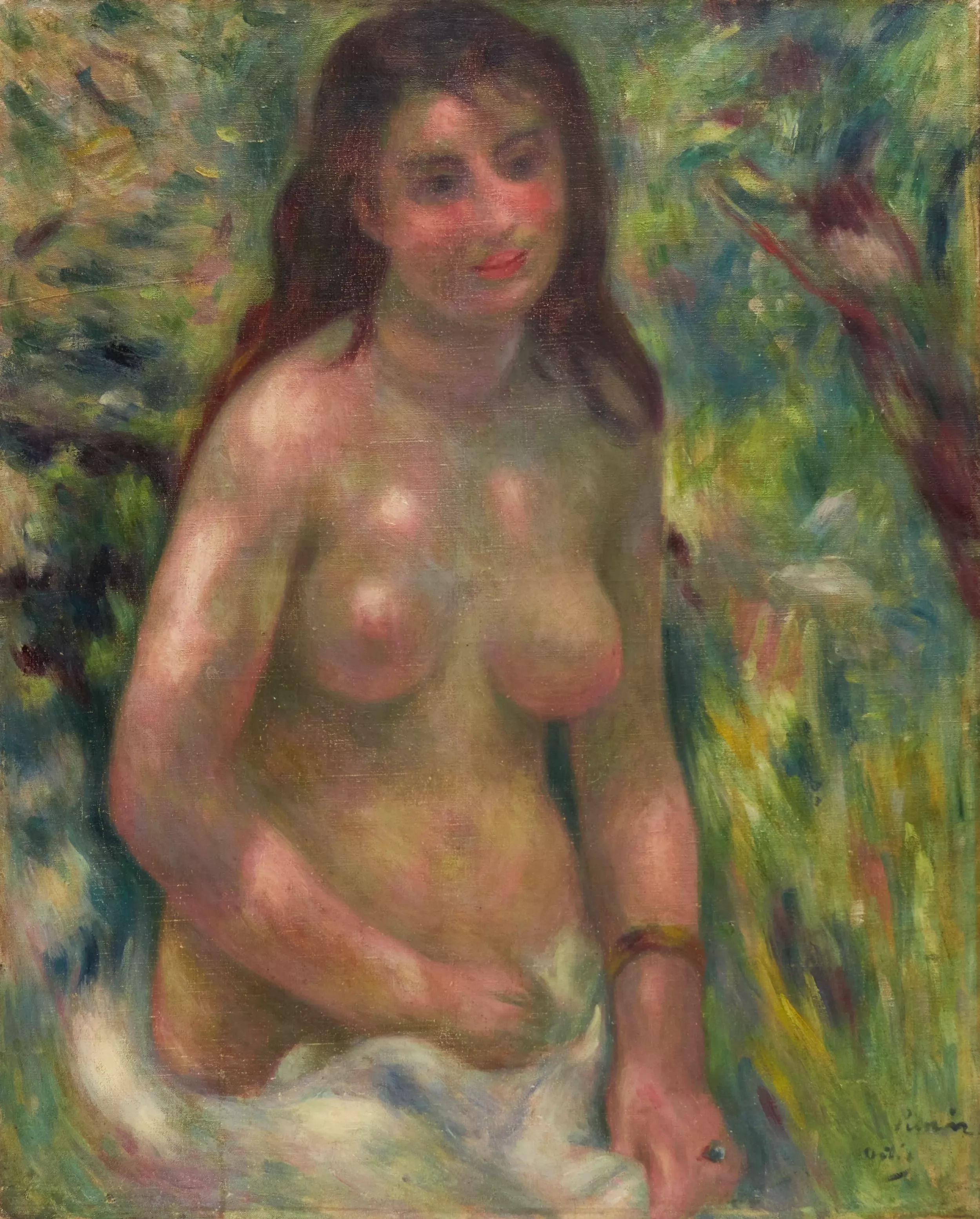 Bather in sunny shade, in the manner of Pierre-Auguste Renoir (1841-1919). - Image 2 of 6