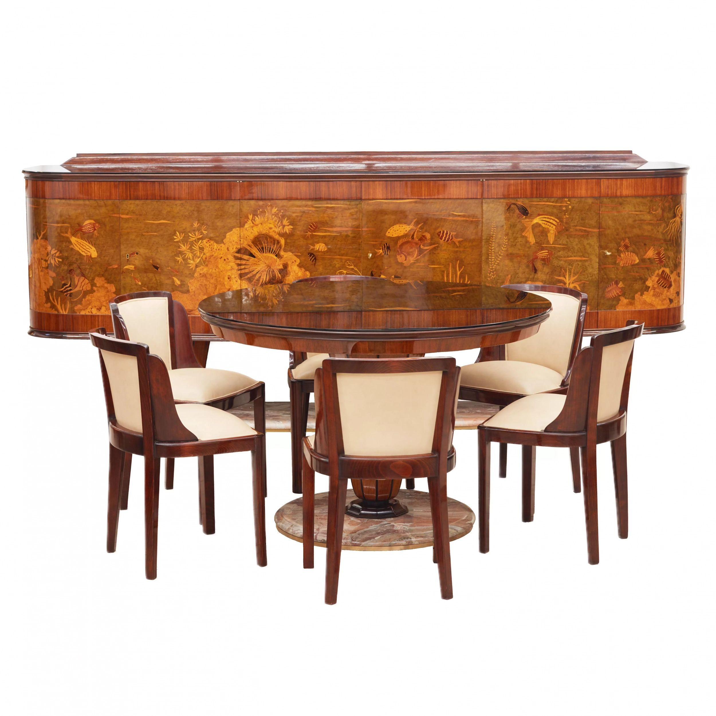 Vittorio Dassi. Grandiose furniture set in Art Deco style. - Image 2 of 11